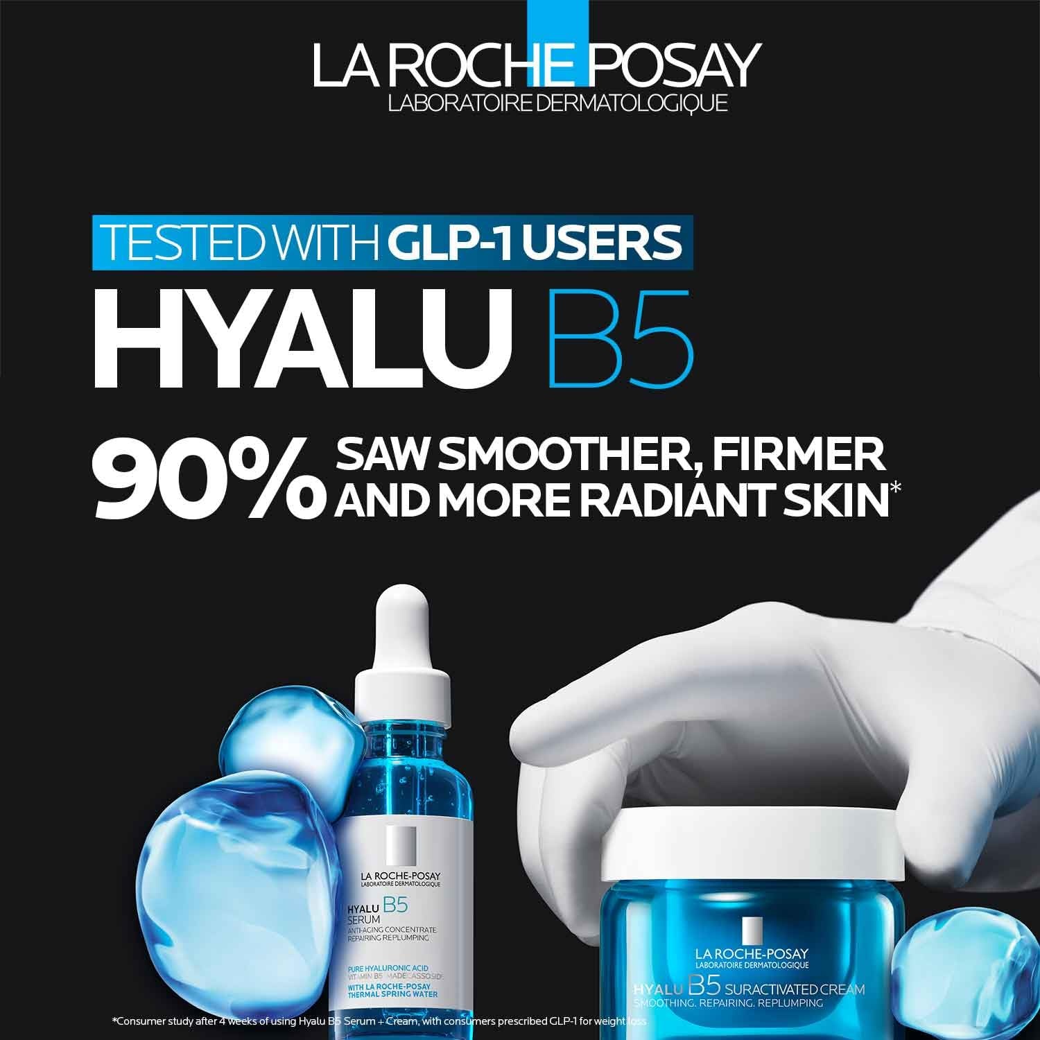 image:imageLa Roche Posay Hyalu B5 Pure Hyaluronic Acid AntiAging Serum for Face101 Fl Oz Pack of 1