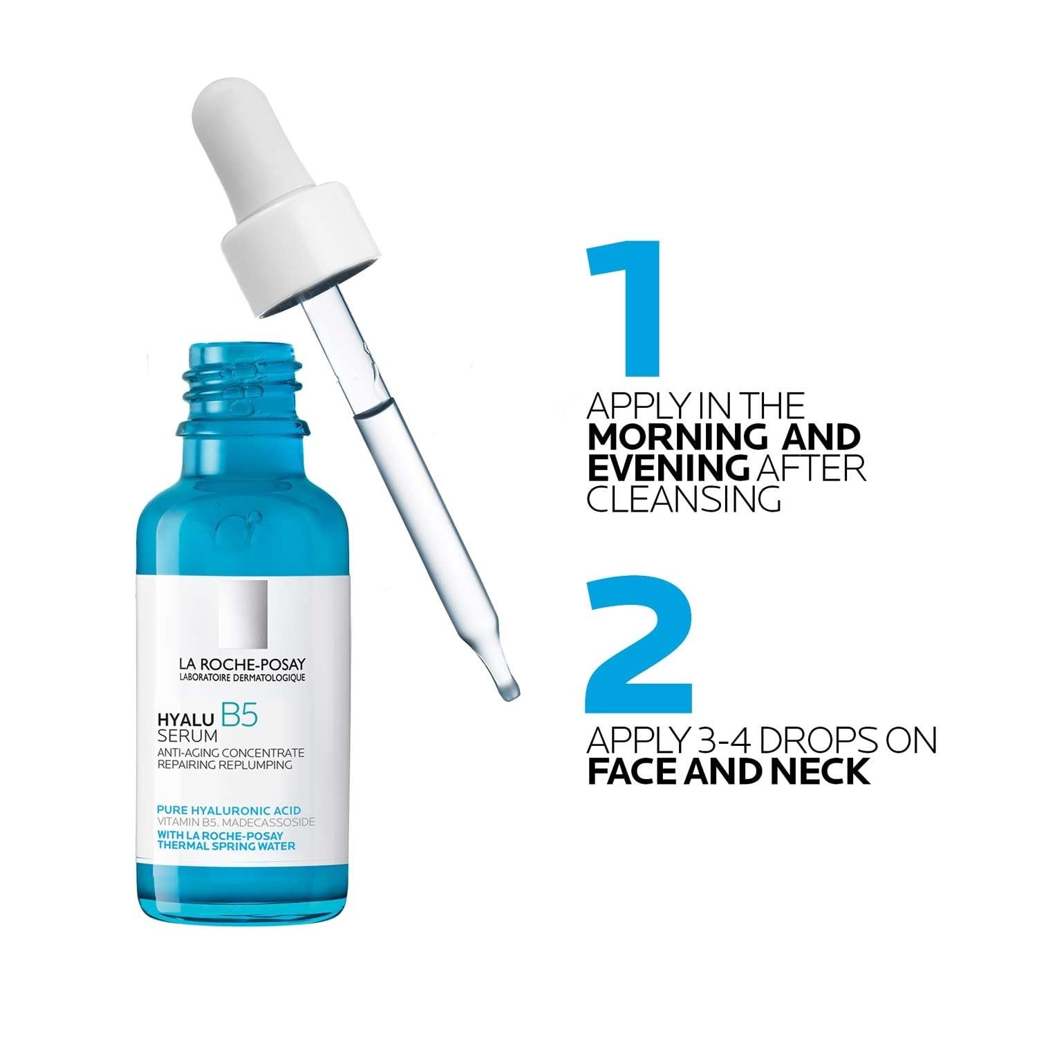 image:imageLa Roche Posay Hyalu B5 Pure Hyaluronic Acid AntiAging Serum for Face101 Fl Oz Pack of 2