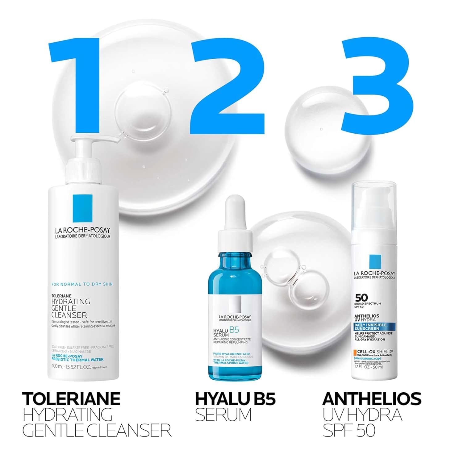 image:imageLa Roche Posay Hyalu B5 Pure Hyaluronic Acid AntiAging Serum for Face101 Fl Oz Pack of 2