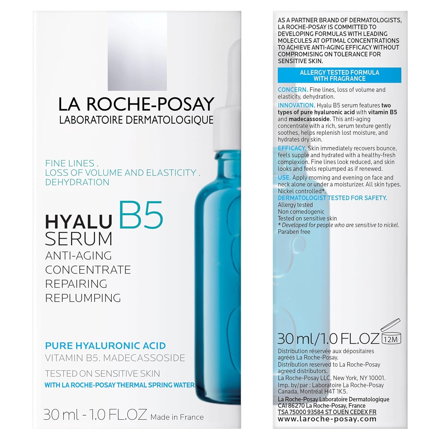 image:imageLa Roche Posay Hyalu B5 Pure Hyaluronic Acid AntiAging Serum for Face101 Fl Oz Pack of 2