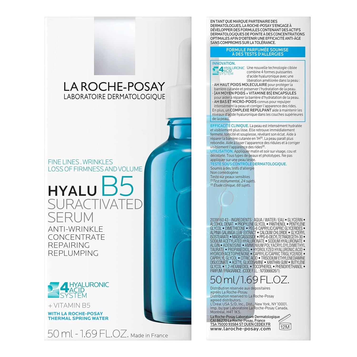 image:imageLa Roche Posay Hyalu B5 Pure Hyaluronic Acid AntiAging Serum for Face169 Fl Oz Pack of 1