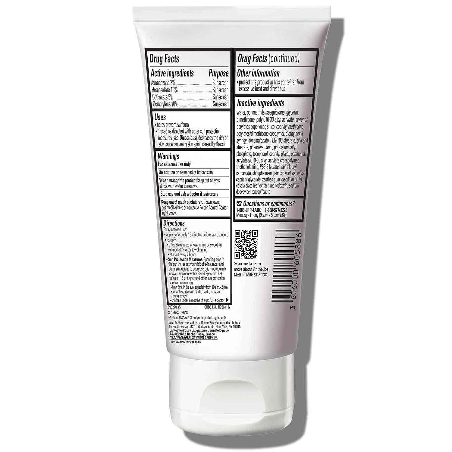 image:imageLa RochePosay Anthelios MeltIn Milk Sunscreen for Face amp Body SPF 1005 Fl Oz Pack of 1
