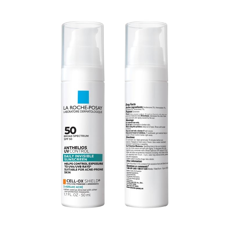 image:imageLa RochePosay Anthelios UV Daily Invisible Sunscreen SPF 50 3 FormulasAcneRosacea Prone Skin