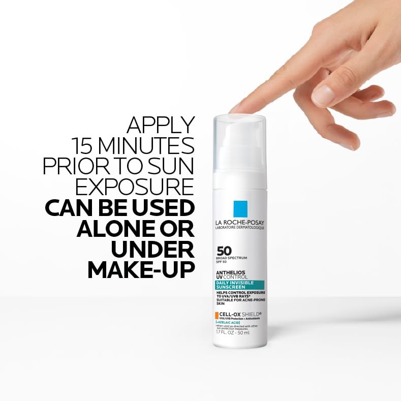image:imageLa RochePosay Anthelios UV Daily Invisible Sunscreen SPF 50 3 FormulasAcneRosacea Prone Skin