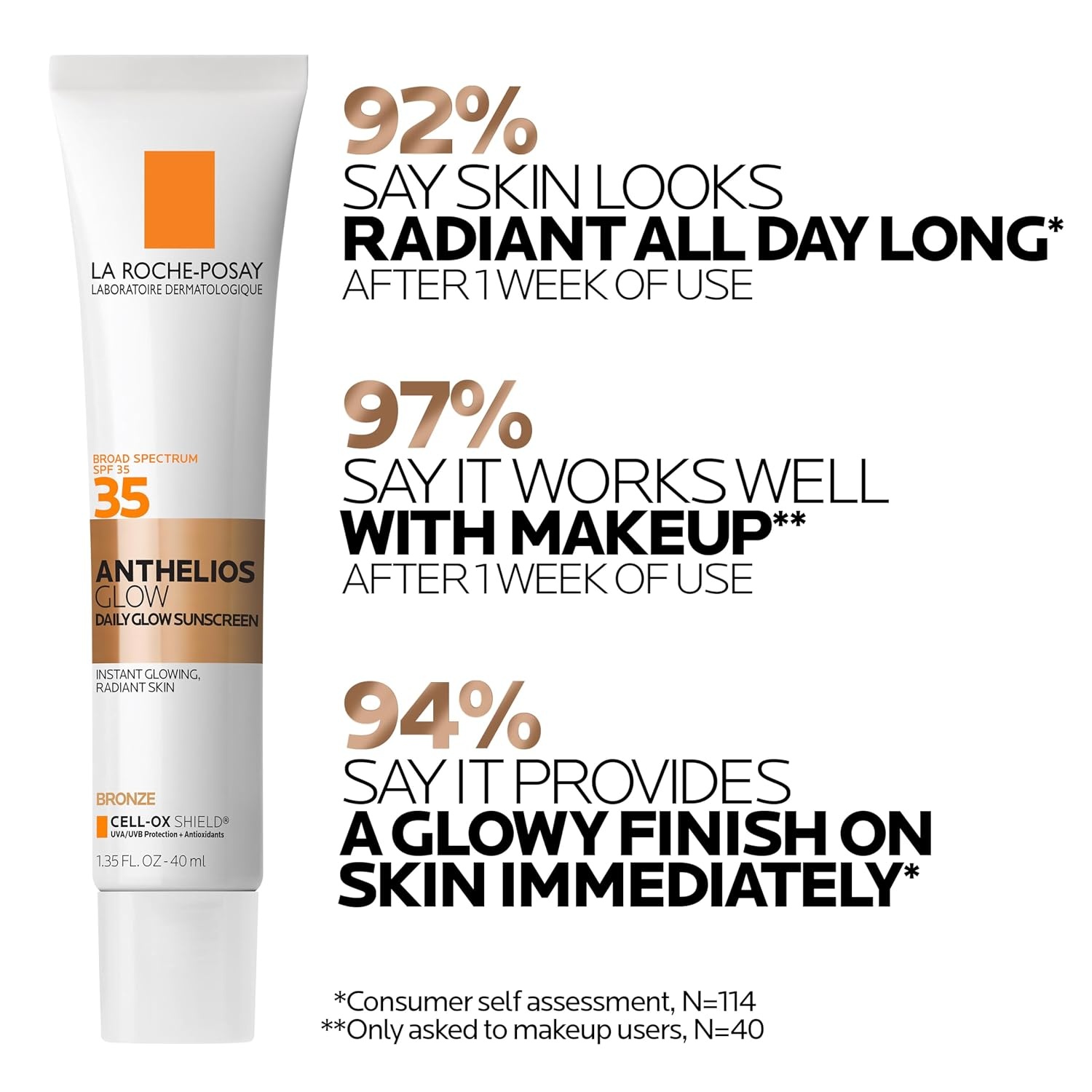 image:imageLa RochePosay Anthleios Glow Hydrating Face Sunscreen SPF 35 in 2 ShadesDark