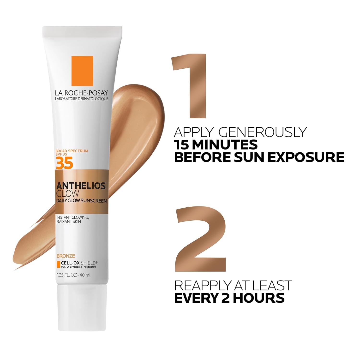 image:imageLa RochePosay Anthleios Glow Hydrating Face Sunscreen SPF 35 in 2 ShadesDark