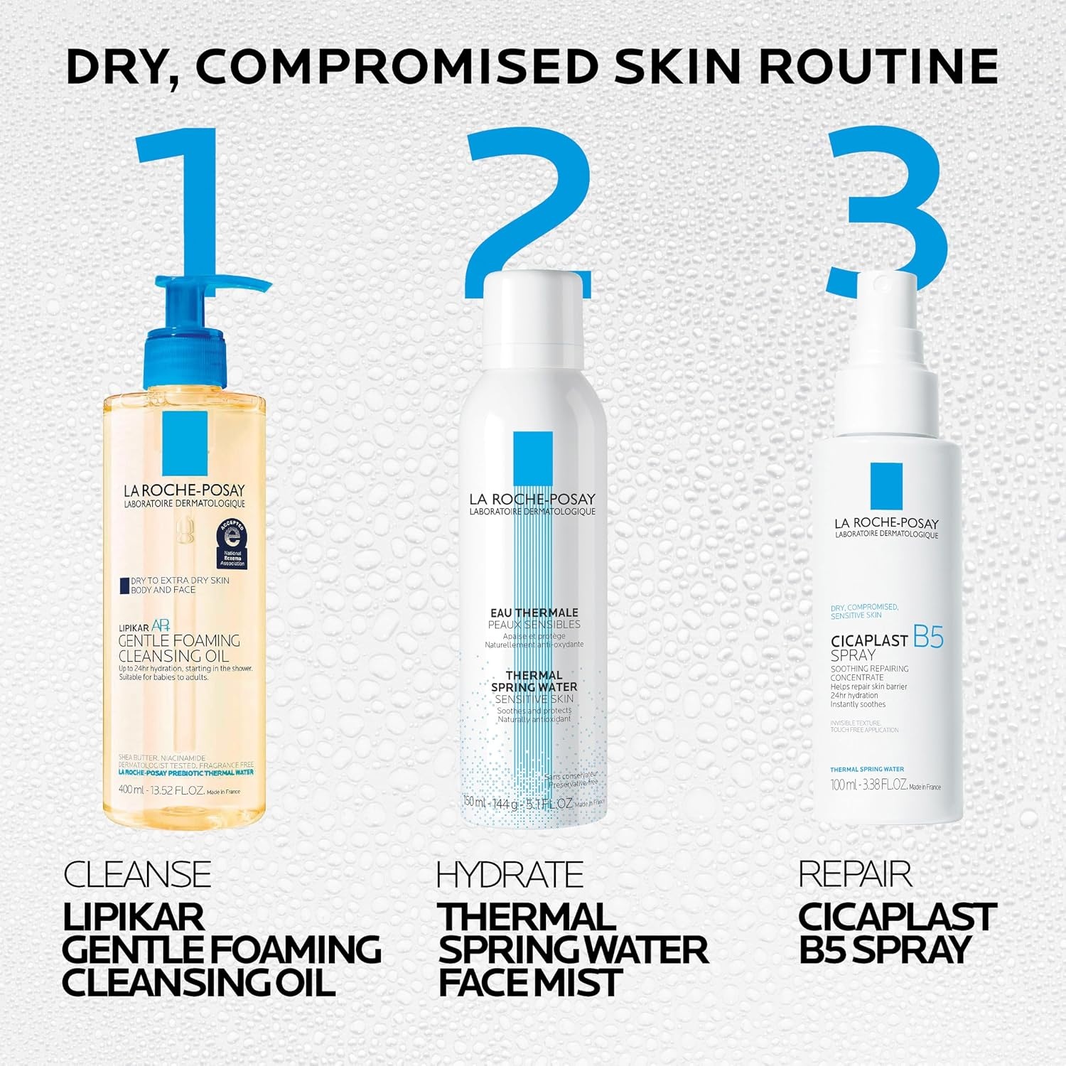 image:imageLa RochePosay Cicaplast B5 Spray Face Mist for Skin Barrier Repair 338oz