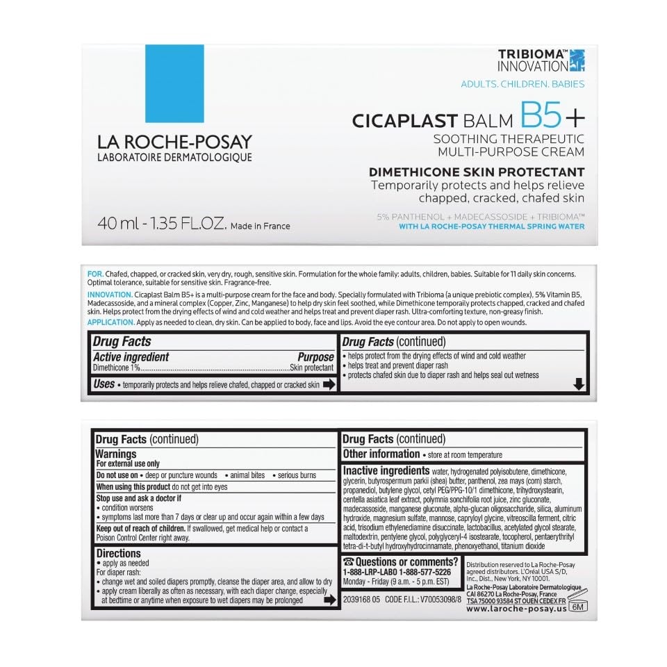 image:imageLa RochePosay Cicaplast Balm B5 Barrier Repair Cream for Dry Skin135 Fl Oz Pack of 1