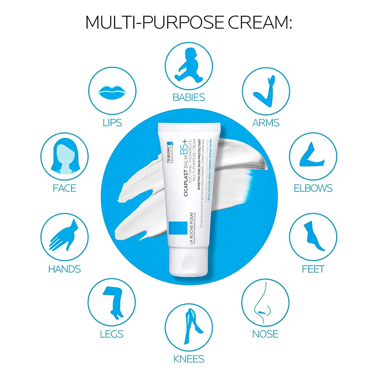 image:imageLa RochePosay Cicaplast Balm B5 Barrier Repair Cream for Dry Skin135 Fl Oz Pack of 2