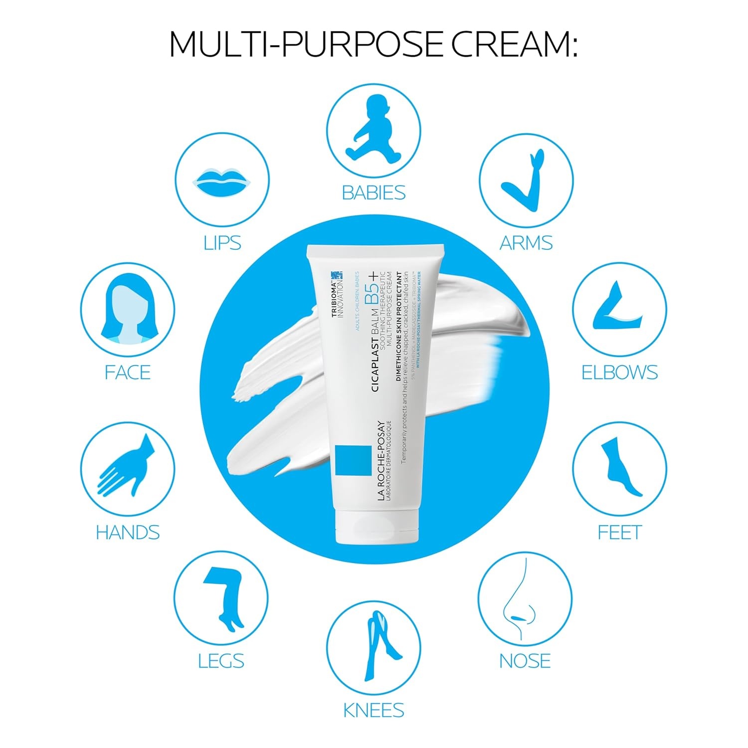 image:imageLa RochePosay Cicaplast Balm B5 Barrier Repair Cream for Dry Skin338 Fl Oz Pack of 1