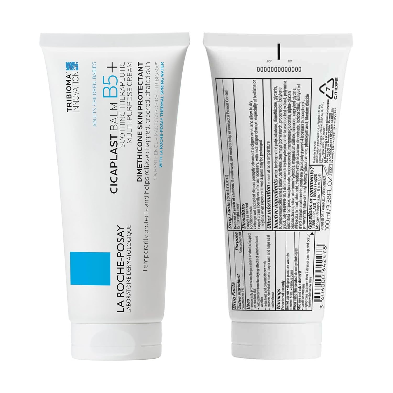image:imageLa RochePosay Cicaplast Balm B5 Barrier Repair Cream for Dry Skin338 Fl Oz Pack of 1