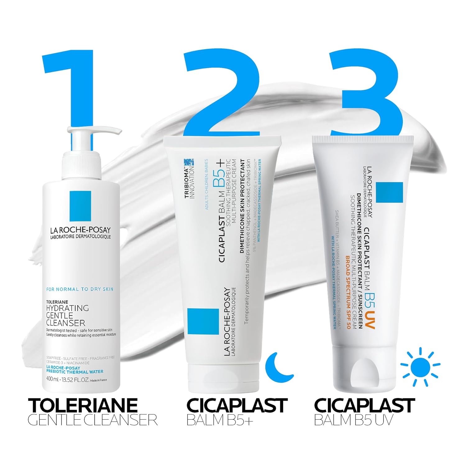 image:imageLa RochePosay Cicaplast Balm B5 Barrier Repair Cream for Dry Skin338 Fl Oz Pack of 1