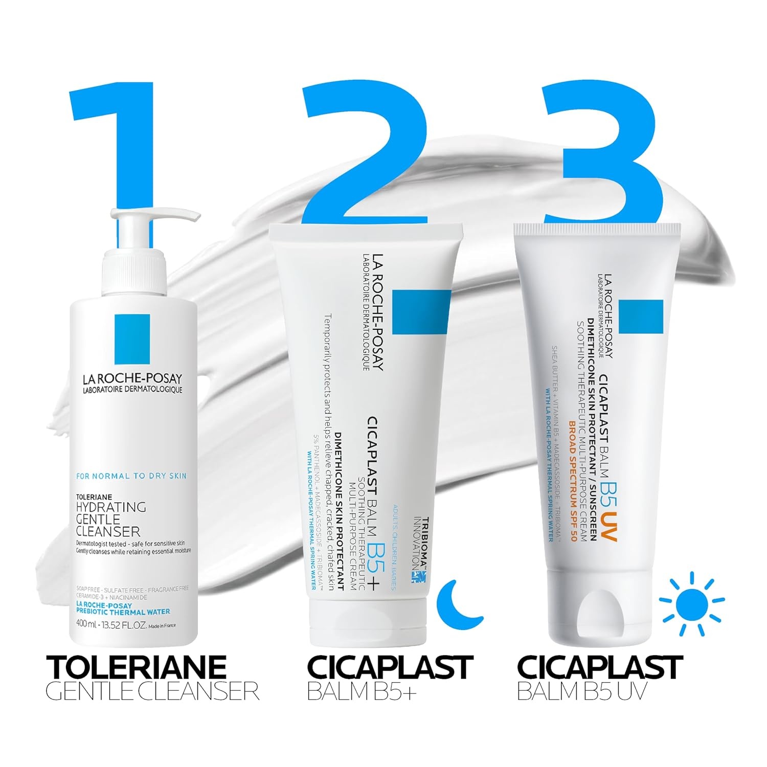 image:imageLa RochePosay Cicaplast Balm B5 Barrier Repair Cream for Dry Skin338 Fl Oz Pack of 2