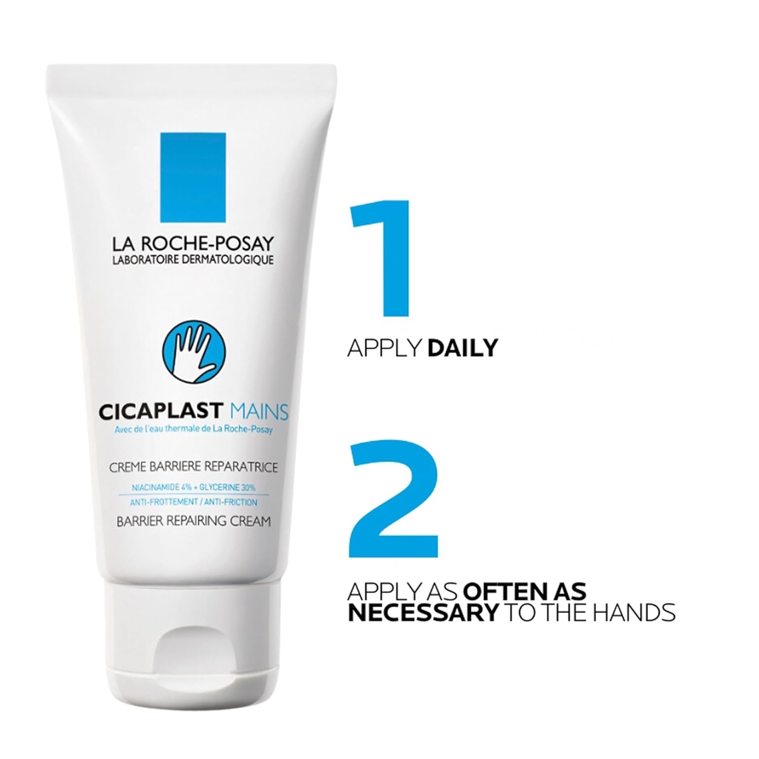 image:imageLa RochePosay Cicaplast Hand Cream with Shea Butter for Dry Hands169 Fl Oz Pack of 2