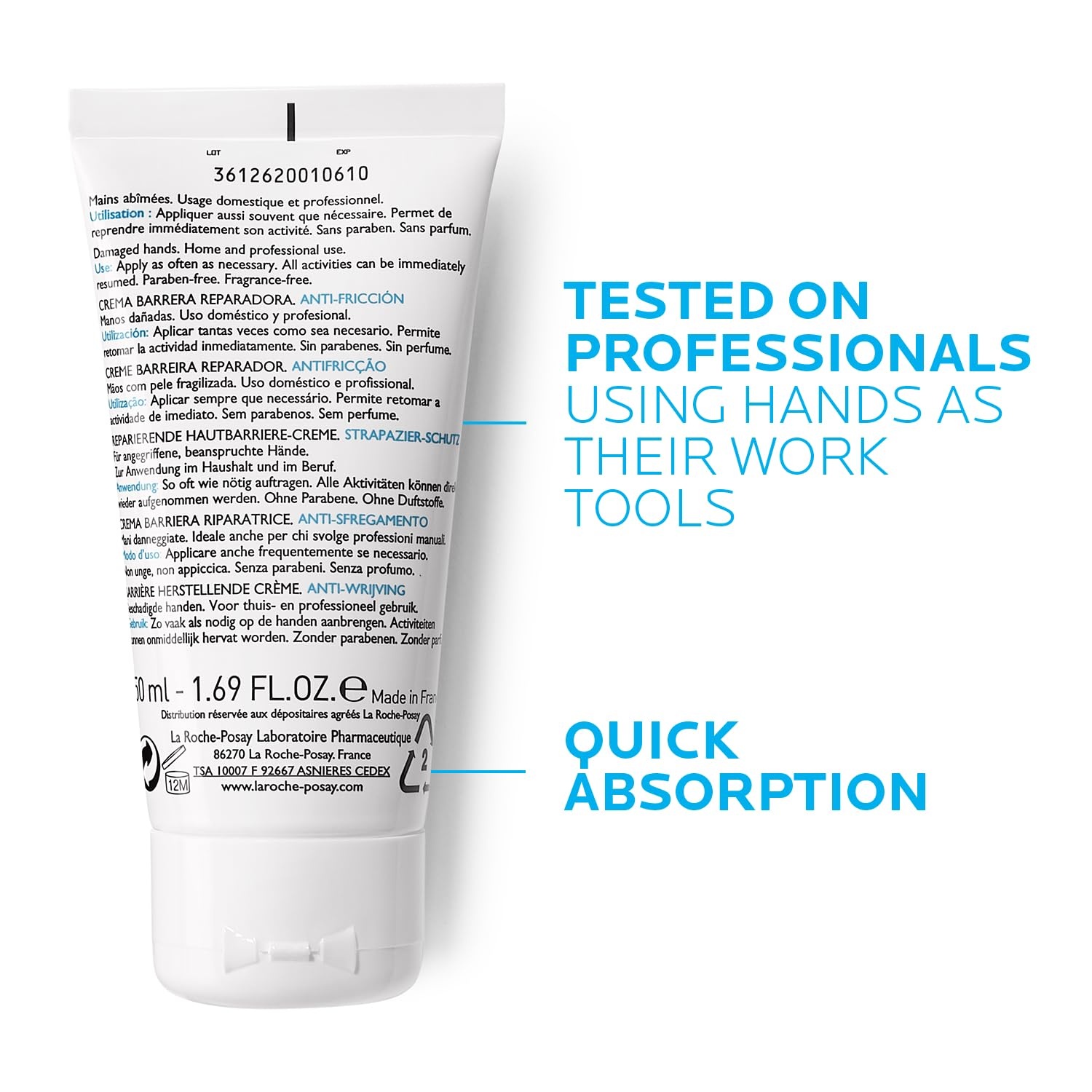 image:imageLa RochePosay Cicaplast Hand Cream with Shea Butter for Dry Hands169 Fl Oz Pack of 2