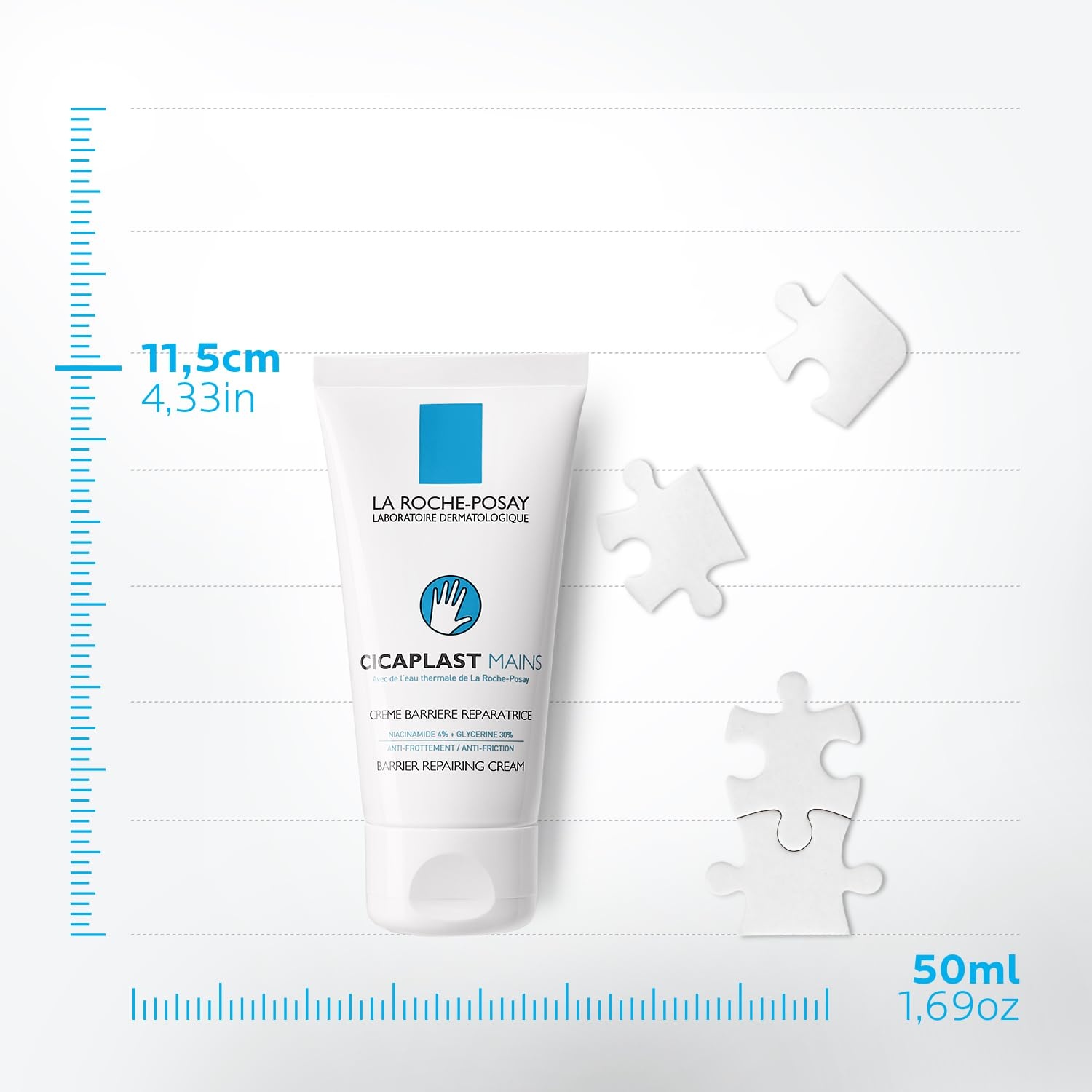image:imageLa RochePosay Cicaplast Hand Cream with Shea Butter for Dry Hands169 Fl Oz Pack of 2
