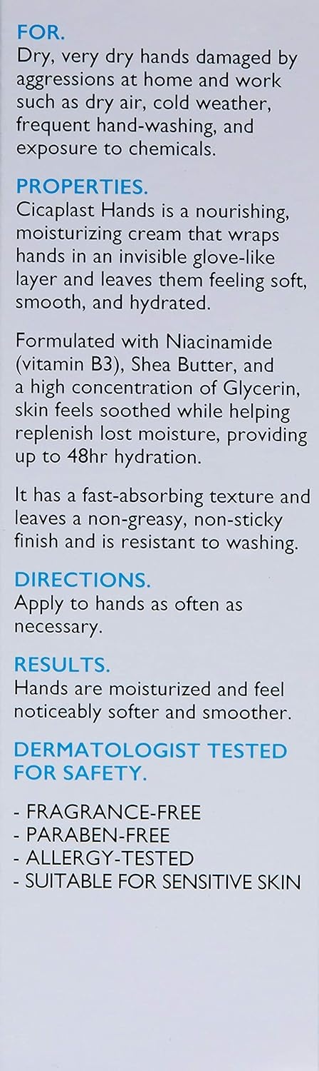 image:imageLa RochePosay Cicaplast Hand Cream with Shea Butter for Dry Hands169 Fl Oz Pack of 2
