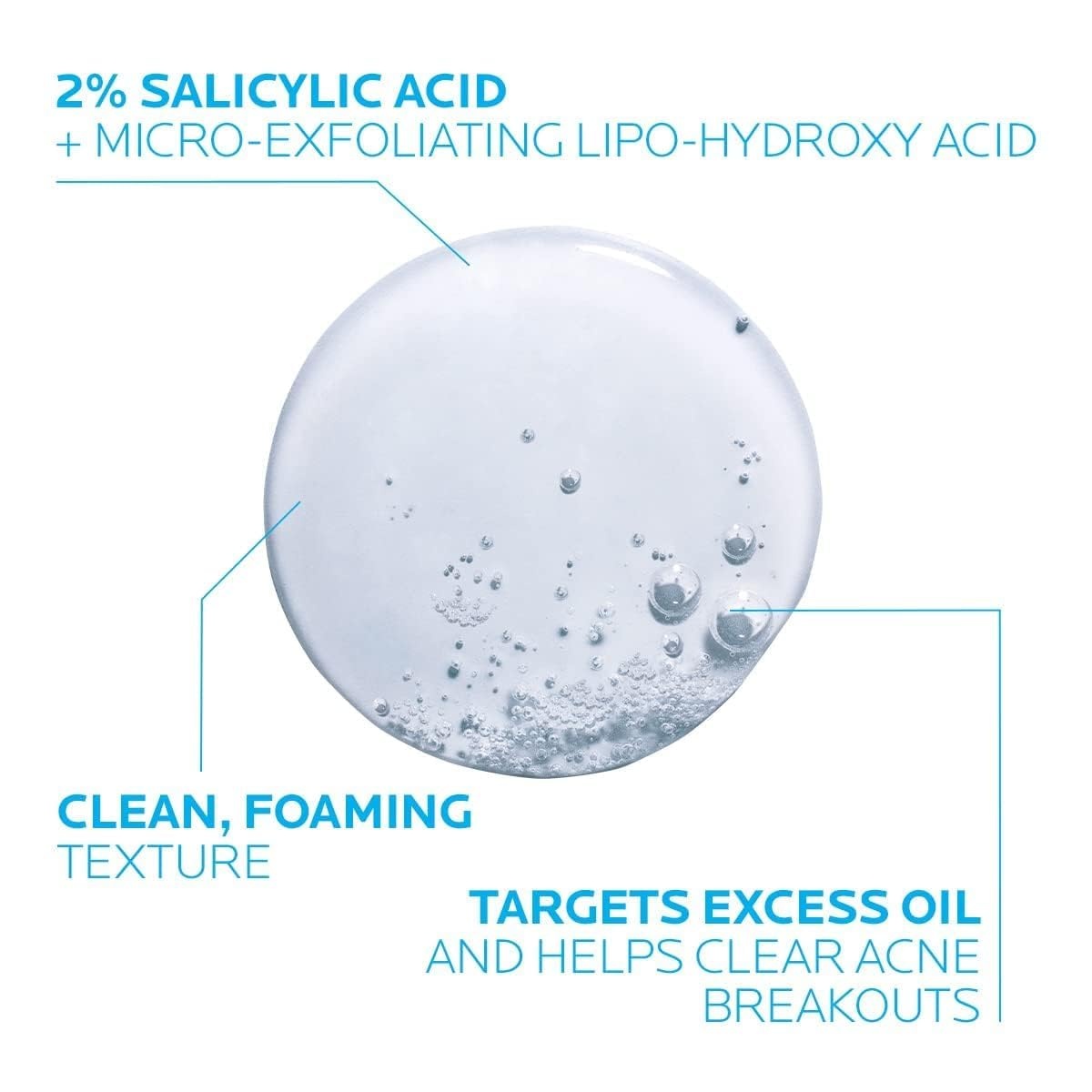 image:imageLa RochePosay Effaclar Medicated Acne Face Wash with 2 Salicylic Acid68 Fl Oz Pack of 1