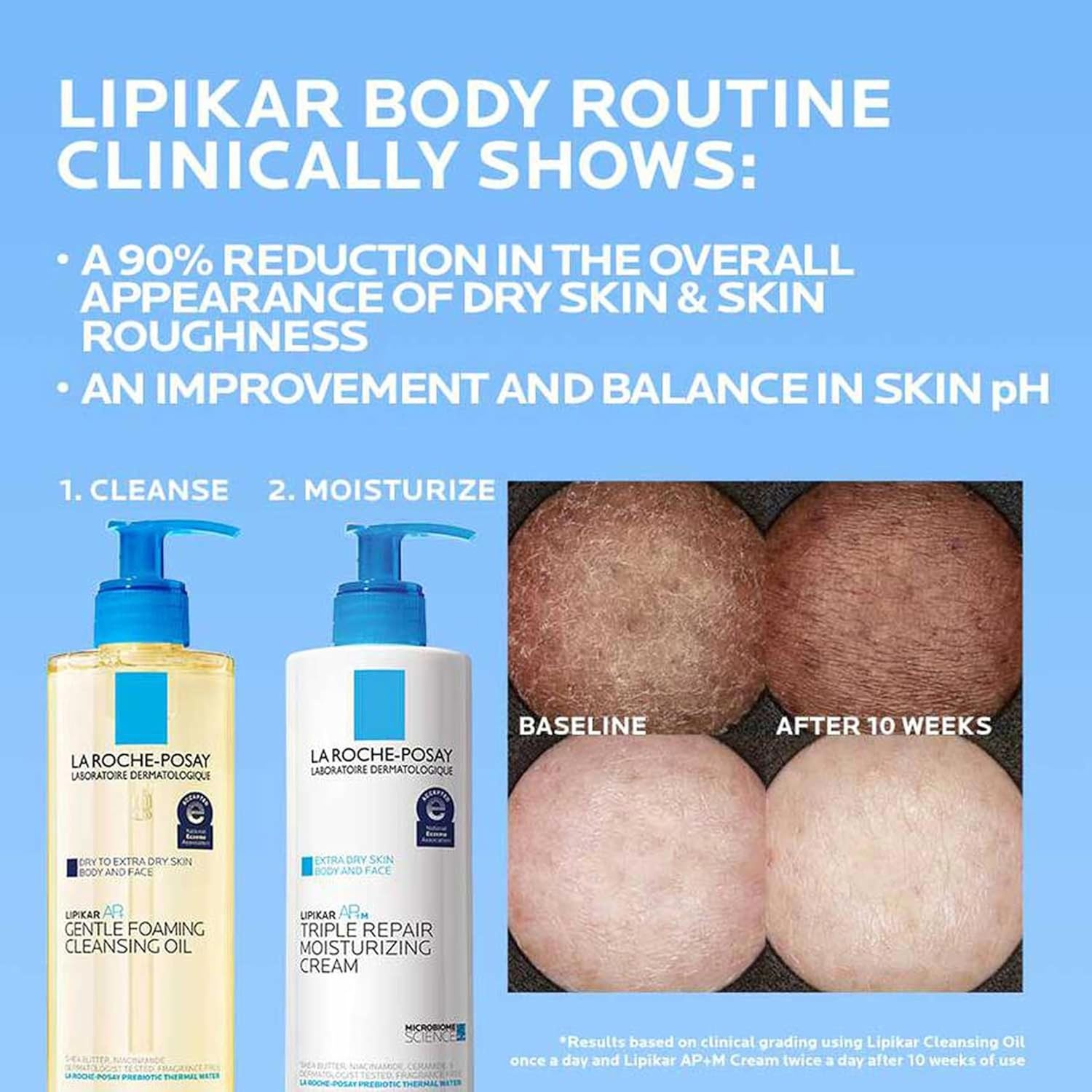image:imageLa RochePosay Lipikar AP Gentle Foaming Cleansing Oil with Shea Butter1352 Fl Oz Pack of 1
