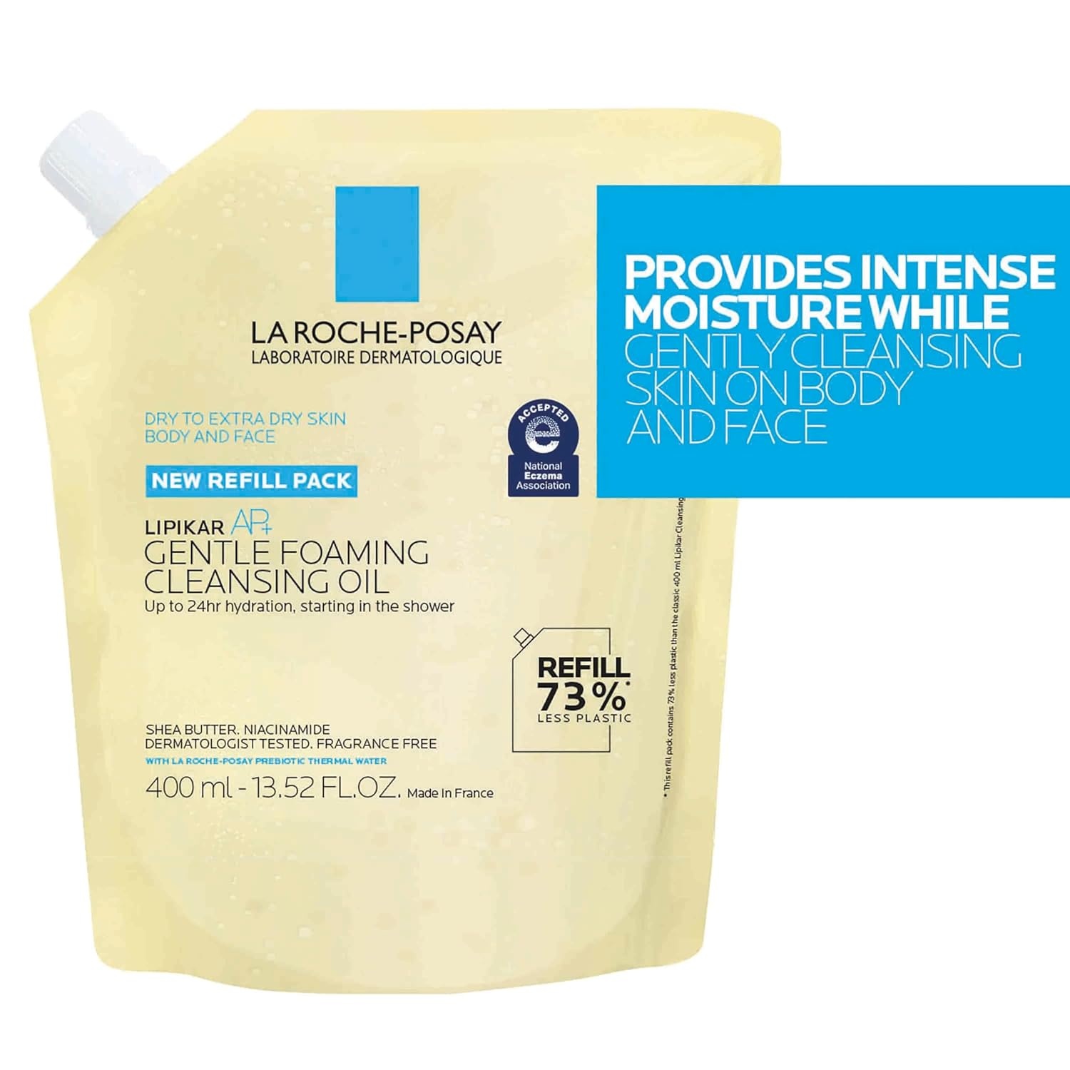 image:imageLa RochePosay Lipikar AP Gentle Foaming Cleansing Oil with Shea Butter1352 Fl Oz Pack of 1