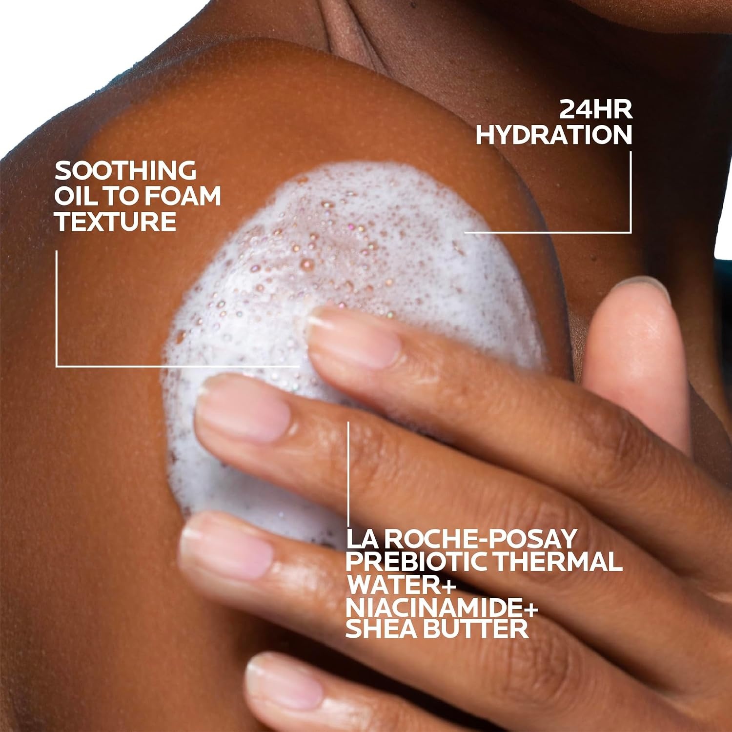 image:imageLa RochePosay Lipikar AP Gentle Foaming Cleansing Oil with Shea Butter1352 Fl Oz Pack of 1