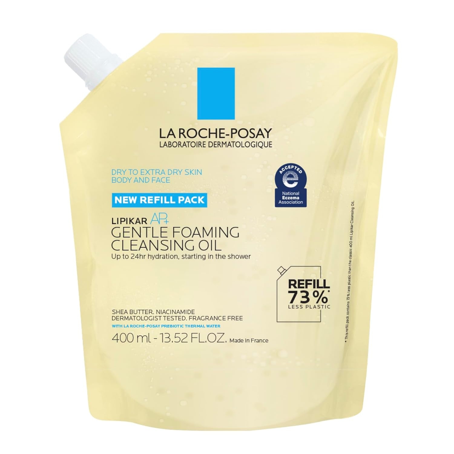 image:imageLa RochePosay Lipikar AP Gentle Foaming Cleansing Oil with Shea Butter1352 Fl Oz Pack of 1