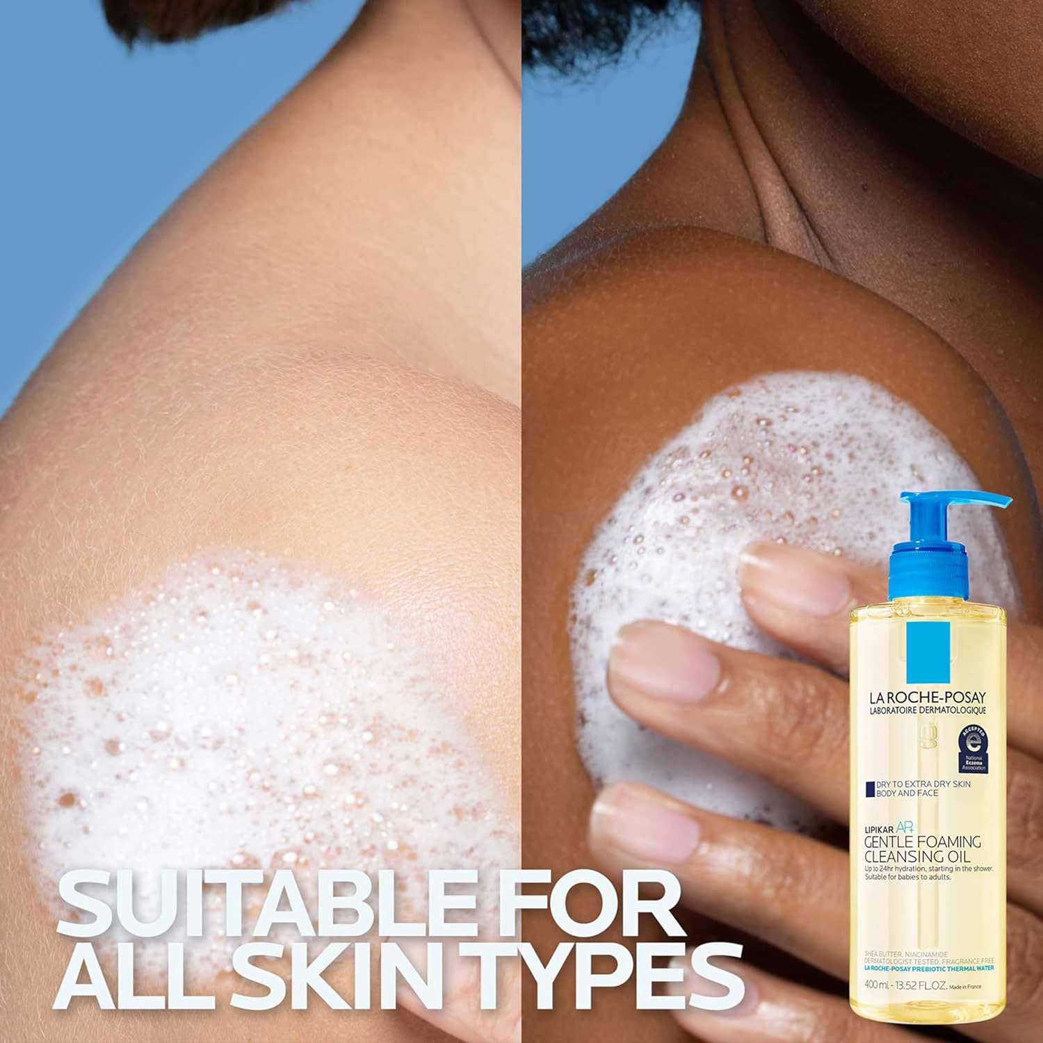image:imageLa RochePosay Lipikar AP Gentle Foaming Cleansing Oil with Shea Butter1352 Fl Oz Pack of 2