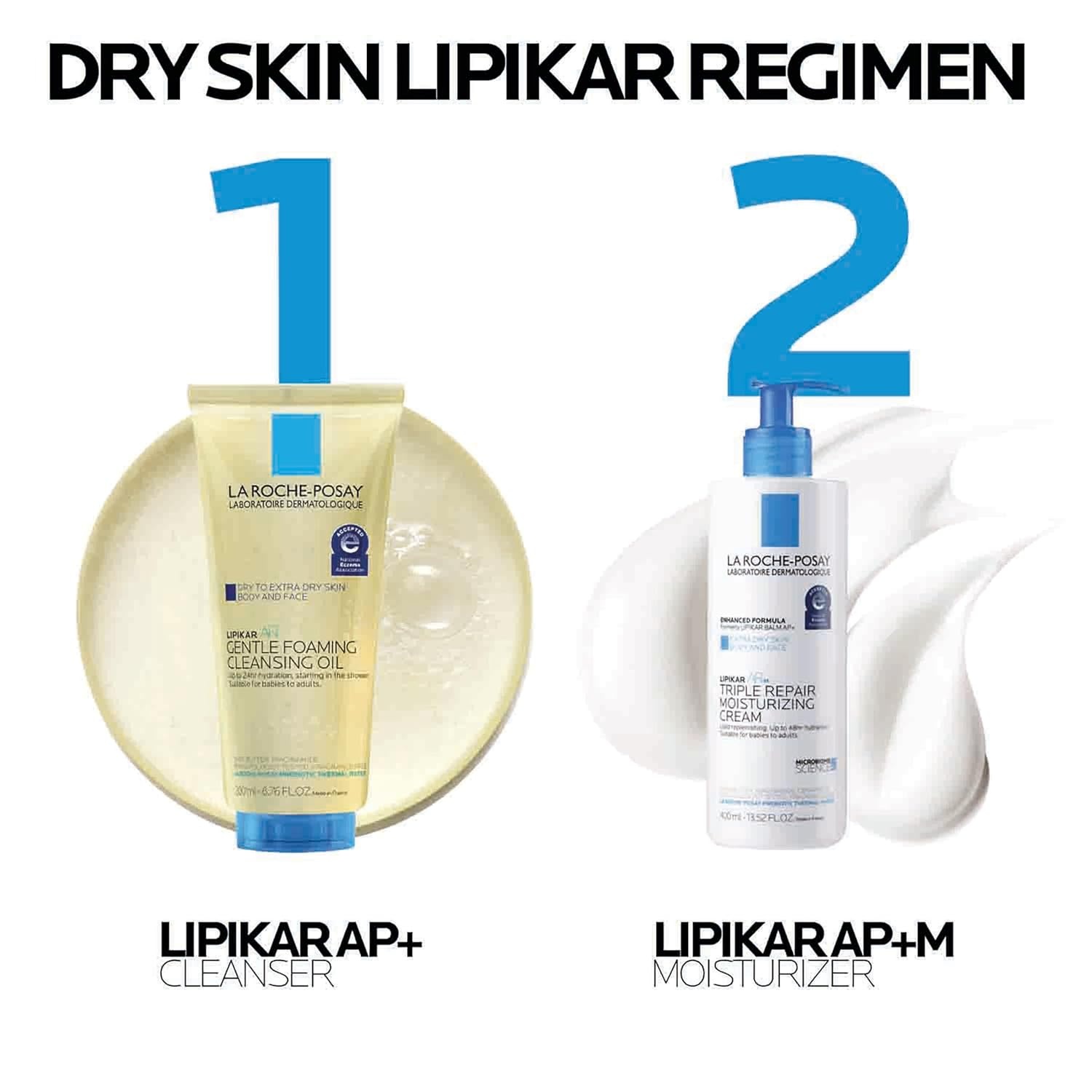 image:imageLa RochePosay Lipikar AP Gentle Foaming Cleansing Oil with Shea Butter676 Ounce Pack of 1