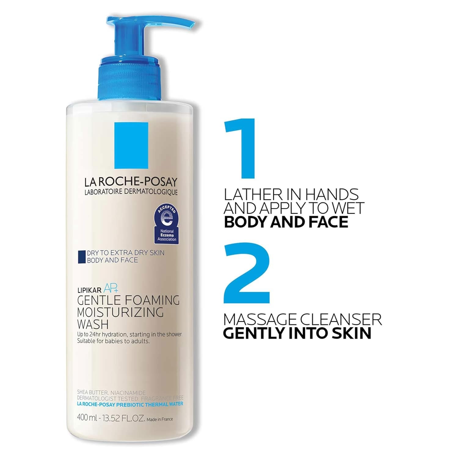 image:imageLa RochePosay Lipikar AP Gentle Moisturizing Body Wash with Shea Butter135 Fl Oz Pack of 1
