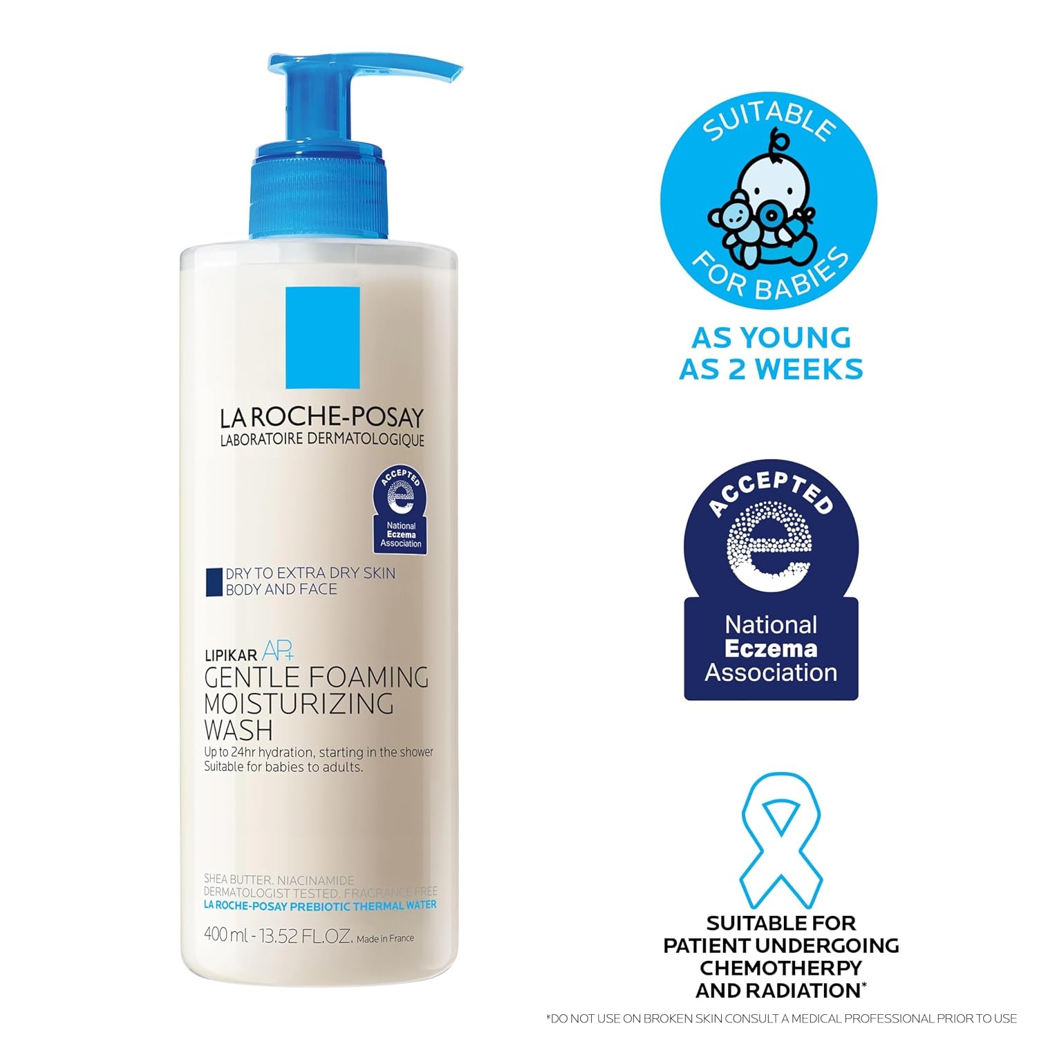 image:imageLa RochePosay Lipikar AP Gentle Moisturizing Body Wash with Shea Butter135 Fl Oz Pack of 1