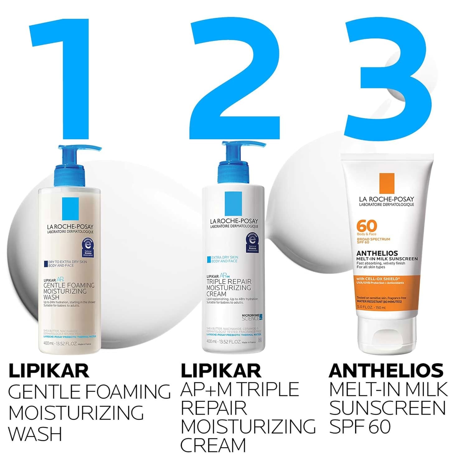 image:imageLa RochePosay Lipikar AP Gentle Moisturizing Body Wash with Shea Butter135 Fl Oz Pack of 2