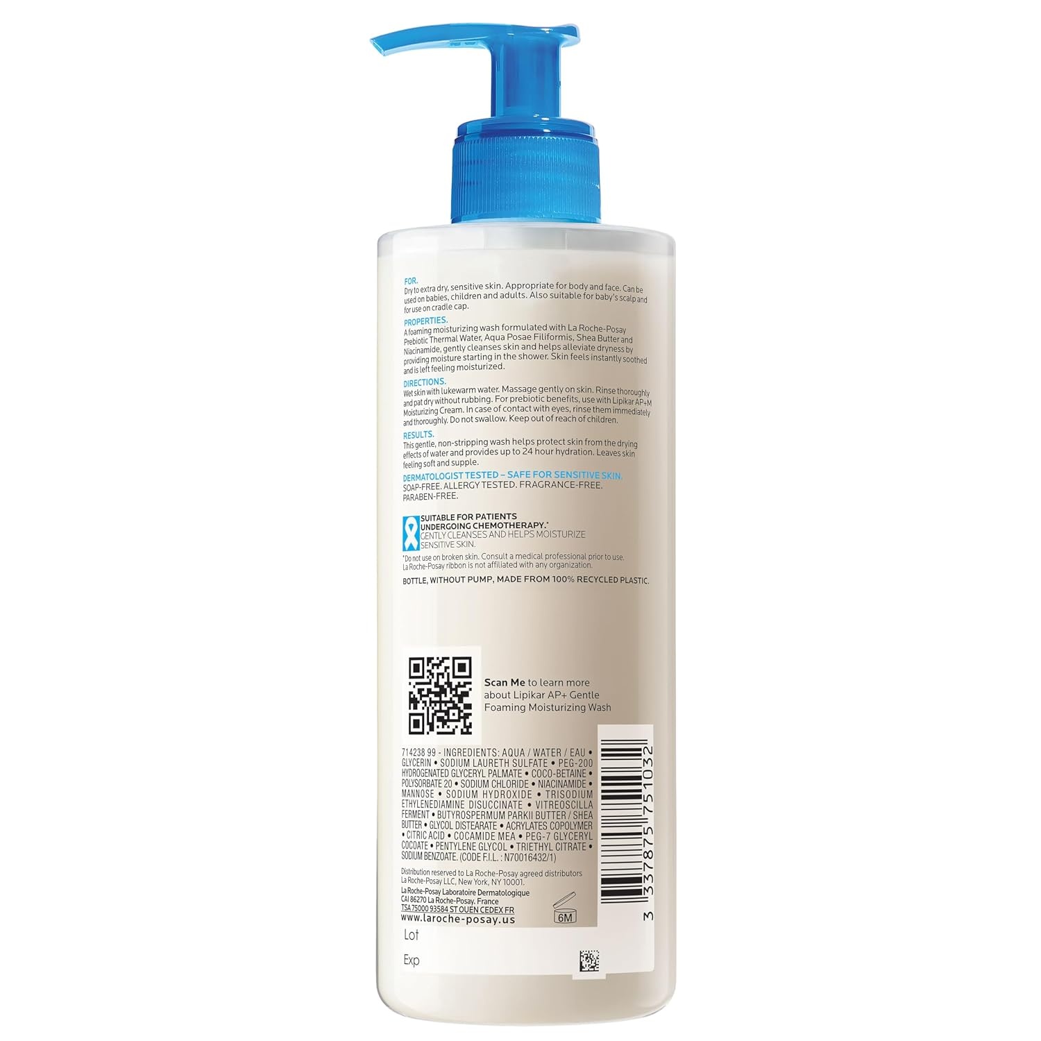 image:imageLa RochePosay Lipikar AP Gentle Moisturizing Body Wash with Shea Butter135 Fl Oz Pack of 2