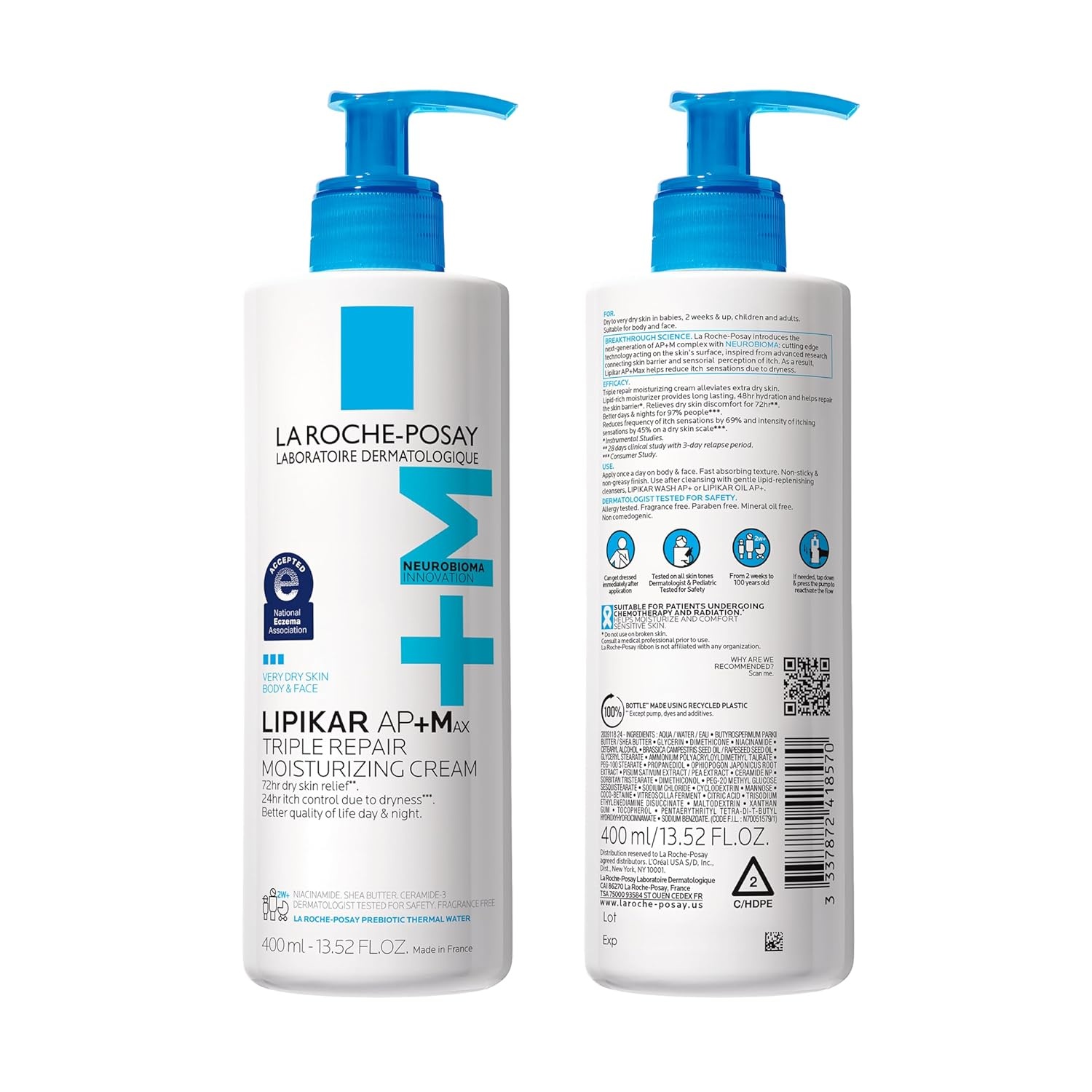 image:imageLa RochePosay Lipikar APMAX Triple Repair Moisturizing Body Cream135 Fl Oz Pack of 1