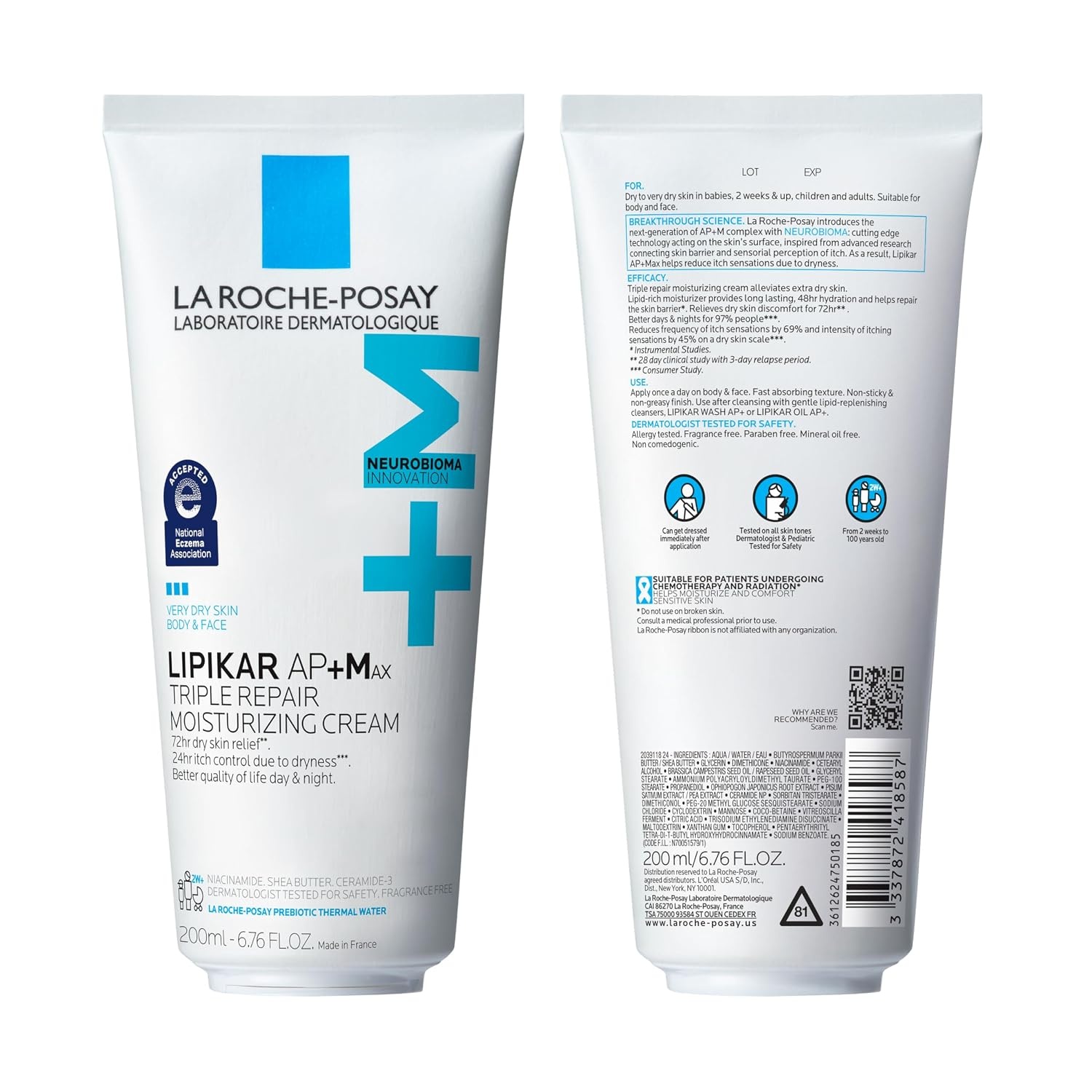 image:imageLa RochePosay Lipikar APMAX Triple Repair Moisturizing Body Cream67 Fl Oz Pack of 1