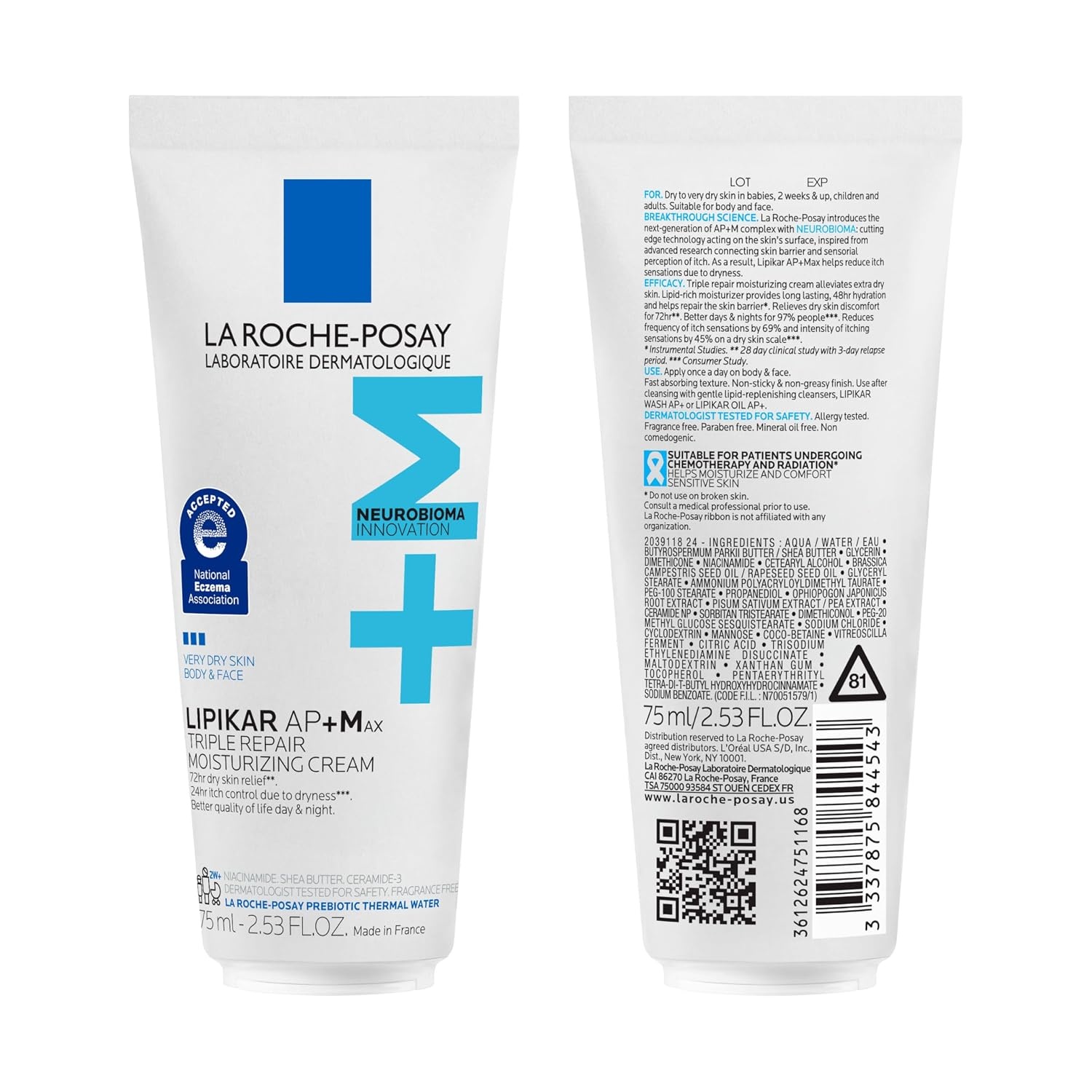 image:imageLa RochePosay Lipikar APMAX Triple Repair Moisturizing Body Cream803 Fl Oz Pack of 2