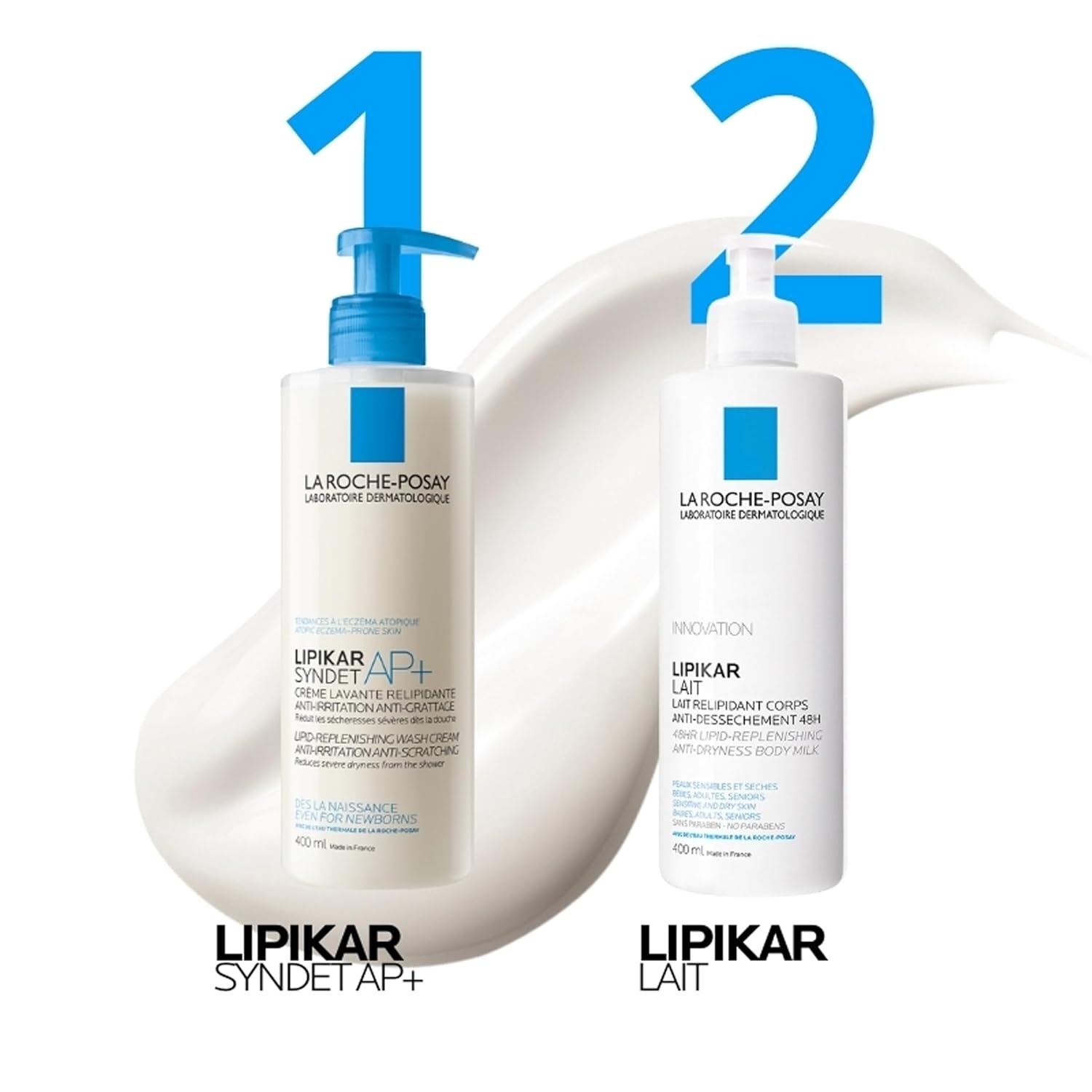 image:imageLa RochePosay Lipikar Moisturizing Body Lotion for Dry Skin Shea Butter1352 Fl Oz Pack of 2