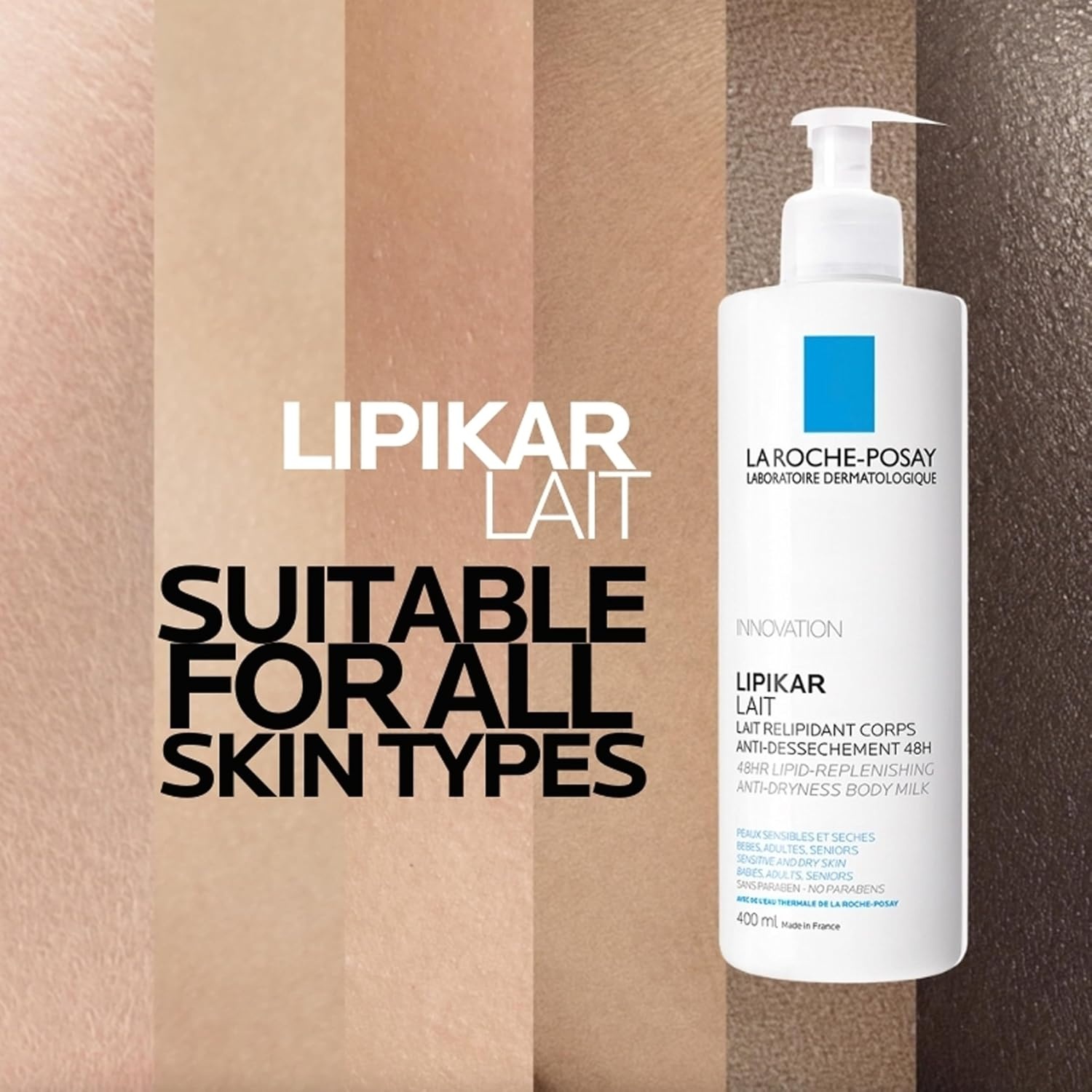 image:imageLa RochePosay Lipikar Moisturizing Body Lotion for Dry Skin Shea Butter1352 Fl Oz Pack of 2
