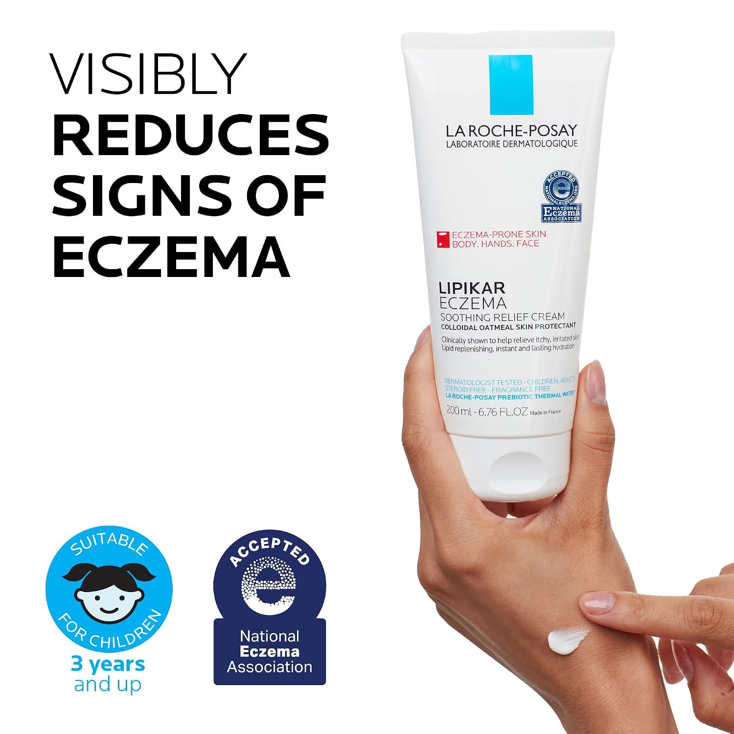 image:imageLa RochePosay Lipikar Soothing Relief Eczema Cream Sensitive Skin68 Fl Oz Pack of 1