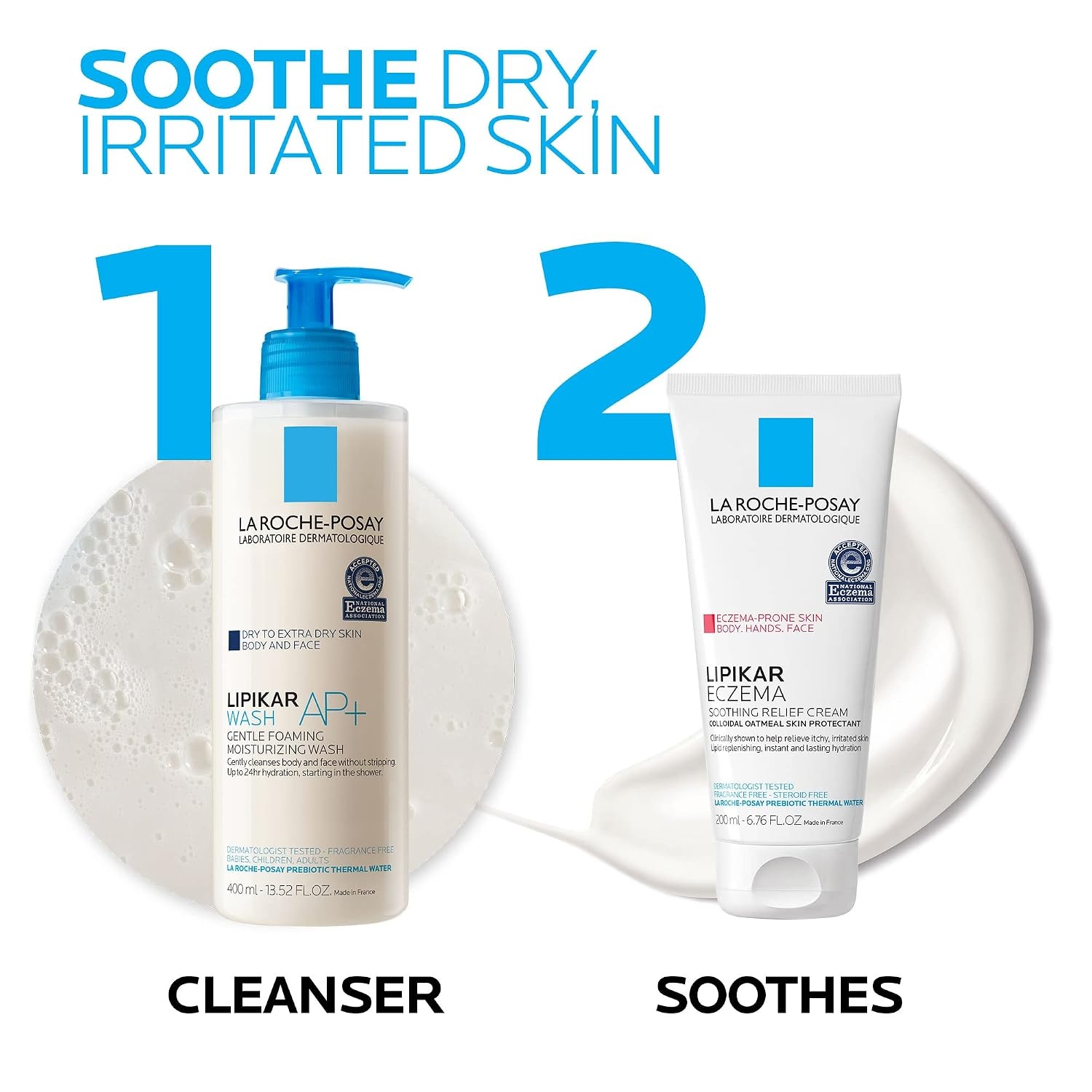 image:imageLa RochePosay Lipikar Soothing Relief Eczema Cream Sensitive Skin68 Fl Oz Pack of 1