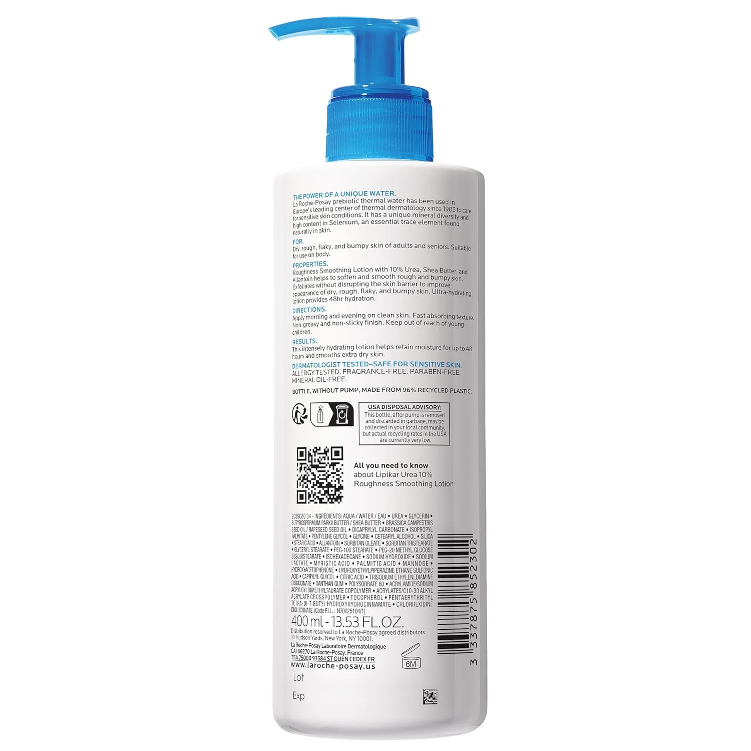 image:imageLa RochePosay Lipikar Urea 10 Body Lotion for Dry Skin 1352oz