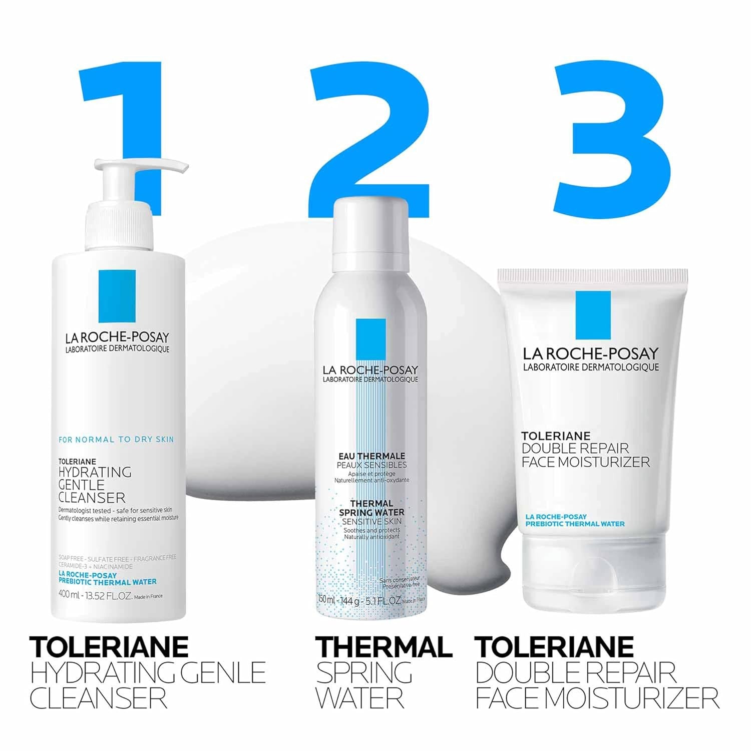 image:imageLa RochePosay Toleriane Hydrating Gentle Facial Cleanser with Niacinamide1352 Fl Oz Pack of 2