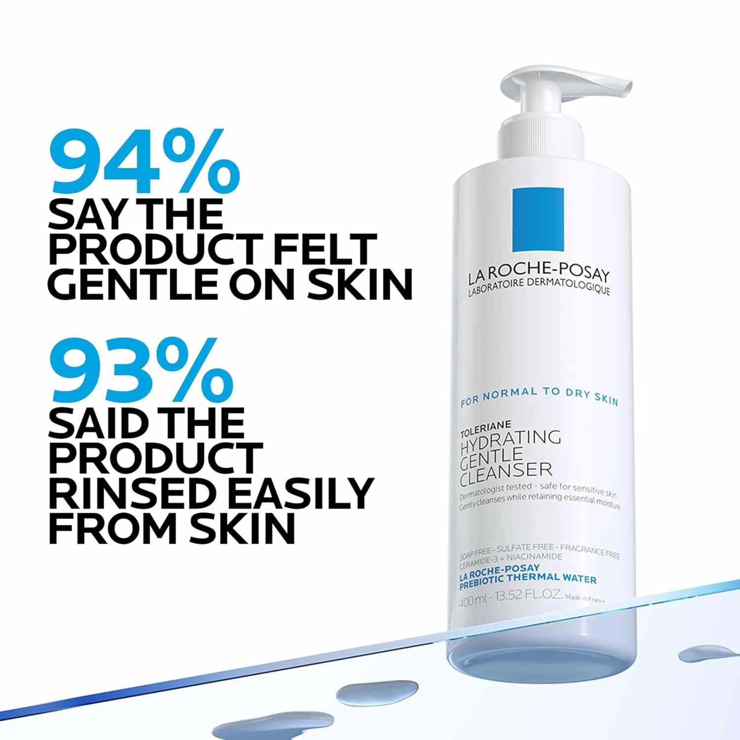 image:imageLa RochePosay Toleriane Hydrating Gentle Facial Cleanser with Niacinamide1352 Fl Oz Pack of 2