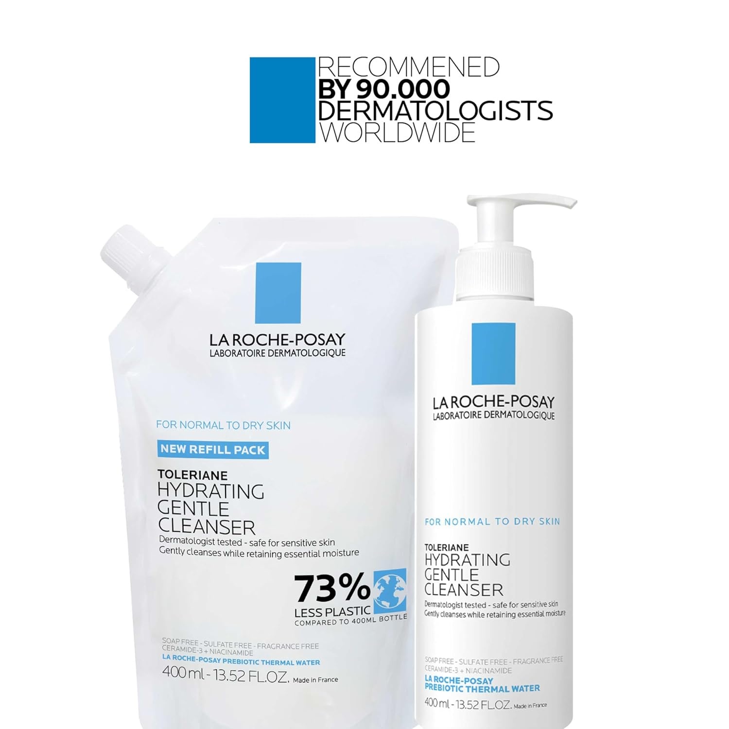 image:imageLa RochePosay Toleriane Hydrating Gentle Facial Cleanser with Niacinamide1352 Fl Oz Pack of 2