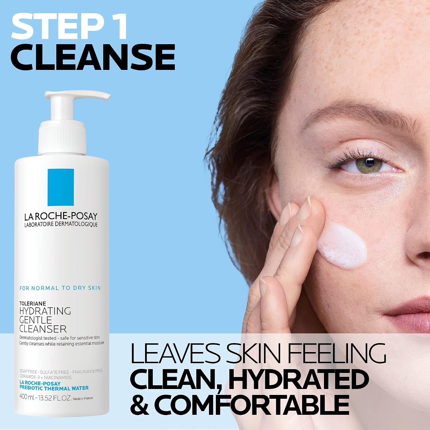 image:imageLa RochePosay Toleriane Hydrating Gentle Facial Cleanser with Niacinamide744 Fl Oz Pack of 2