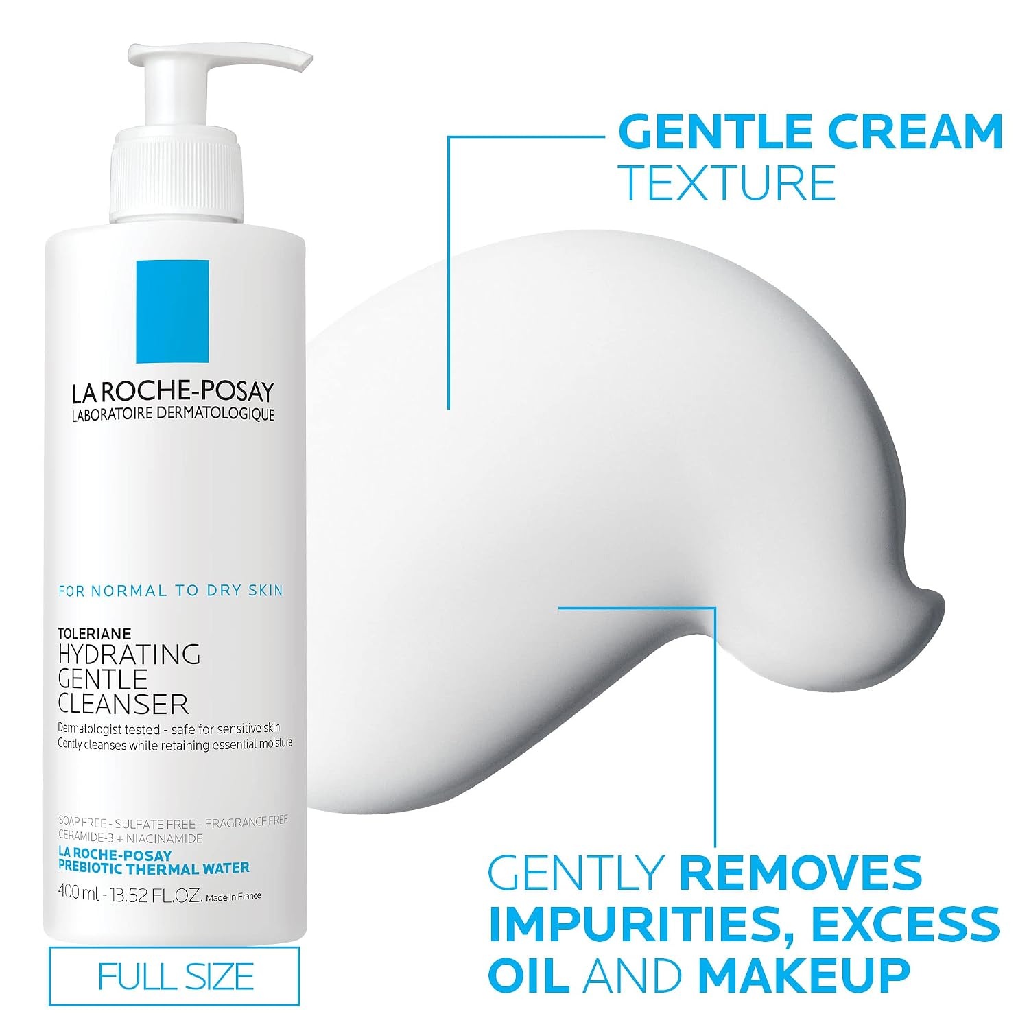 image:imageLa RochePosay Toleriane Hydrating Gentle Facial Cleanser with Niacinamide744 Fl Oz Pack of 2
