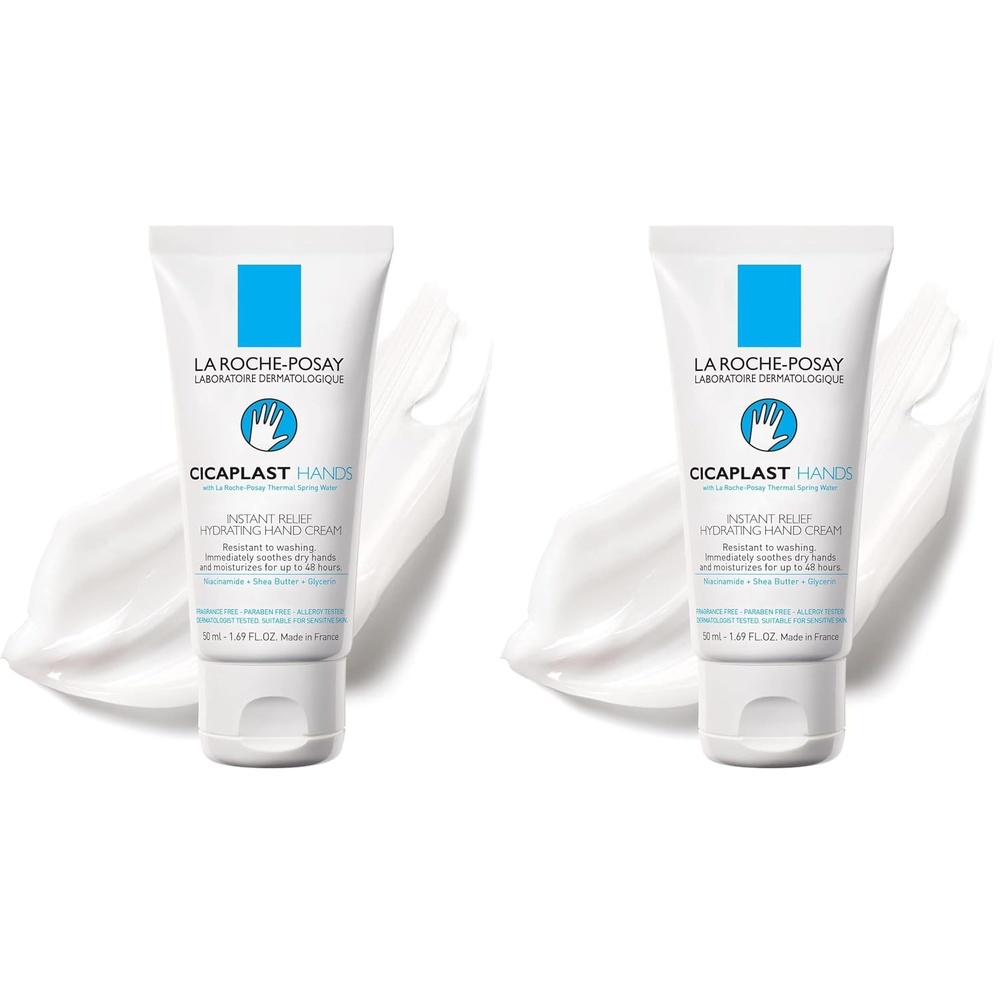 image:imageLa RochePosay Cicaplast Hand Cream with Shea Butter for Dry Hands169 Fl Oz Pack of 2