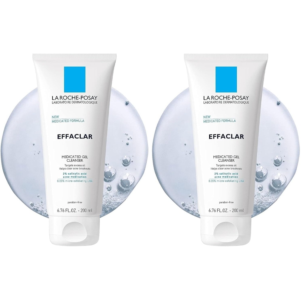 image:imageLa RochePosay Effaclar Medicated Acne Face Wash with 2 Salicylic Acid68 Fl Oz Pack of 2