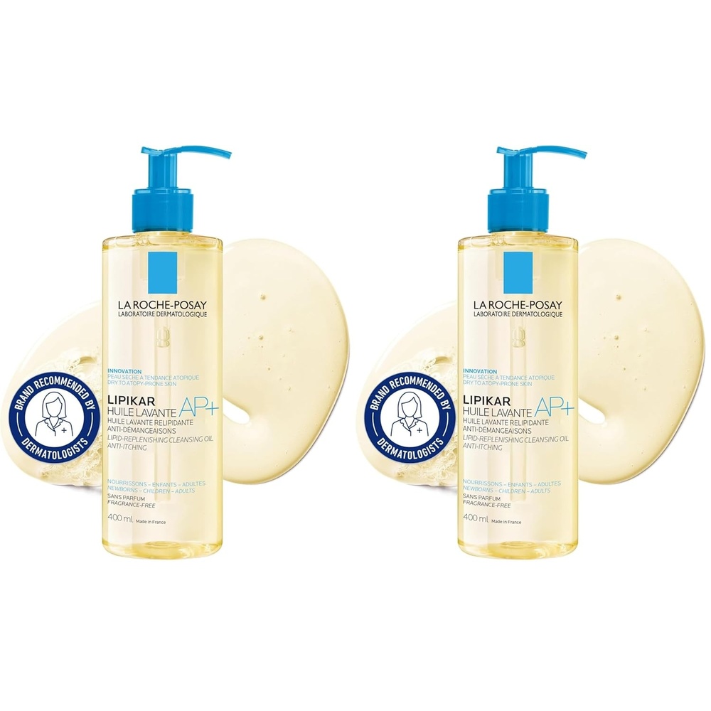 image:imageLa RochePosay Lipikar AP Gentle Foaming Cleansing Oil with Shea Butter1352 Fl Oz Pack of 2