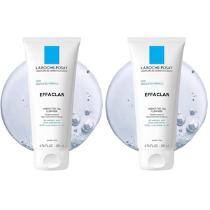 La Roche-Posay Effaclar Medicated Acne Face Wash with 2% Salicylic Acid(6.8 Fl Oz (Pack of 2))