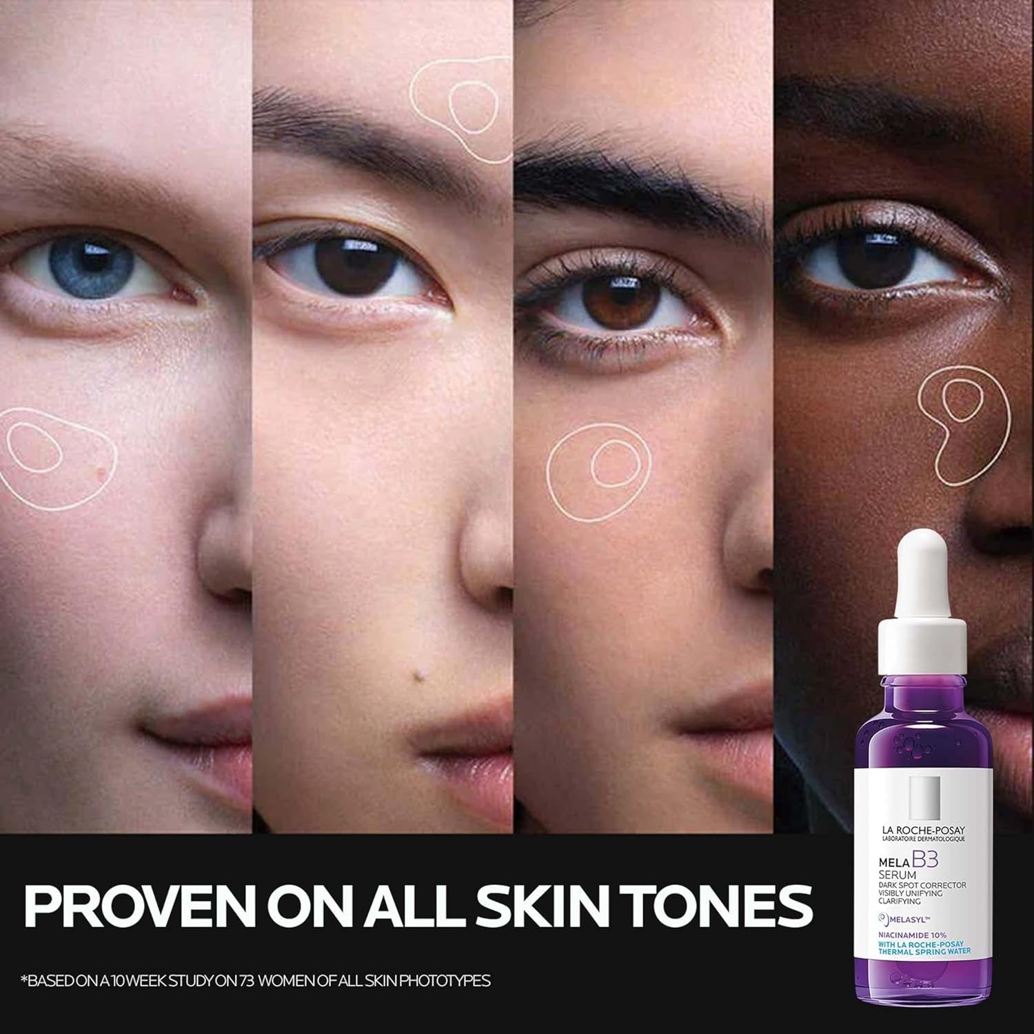 image:imageLa RochePosay Mela B3 Niacinamide Serum AntiAging Dark Spot Corrector169 Fl Oz Pack of 1